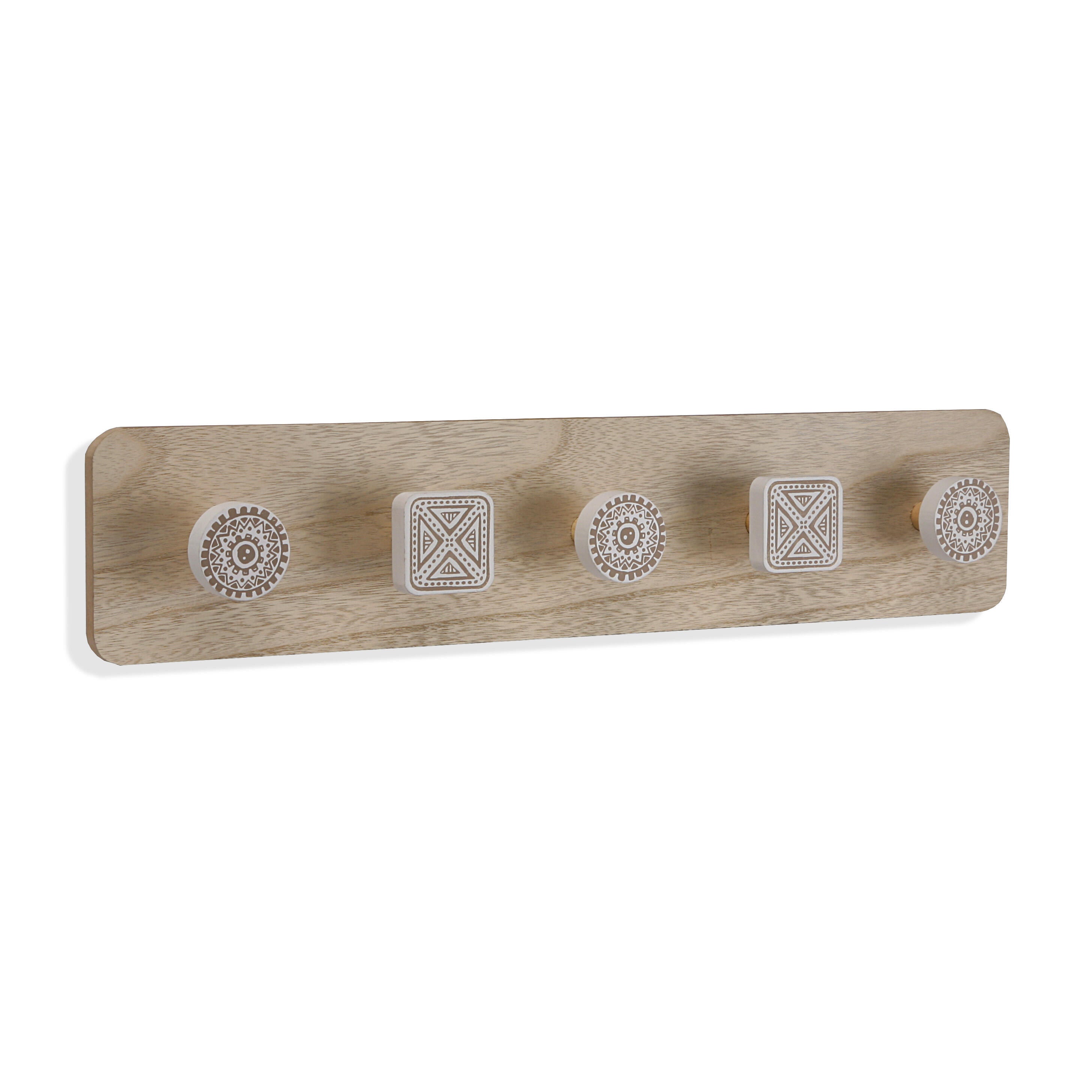 Perchero De Pared Con 5 Ganchos De Madera Leroy Merlin 