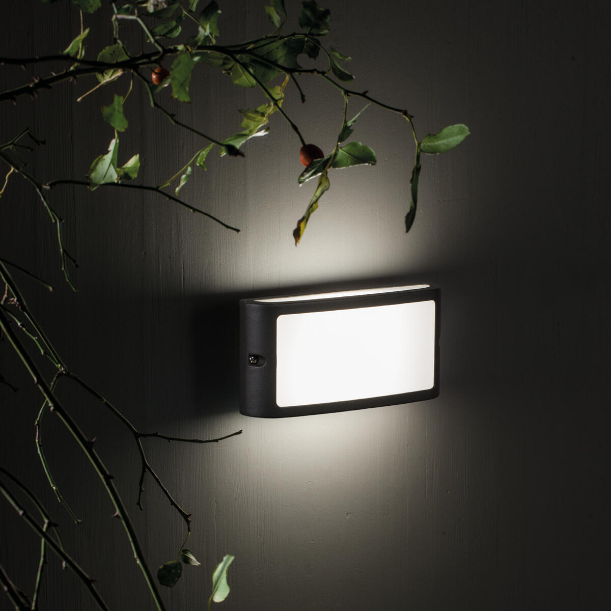Applique LED moderno da esterno Screen doppia luce grigio IP65, luce bianco naturale 1070 lumen, SOVIL - 2