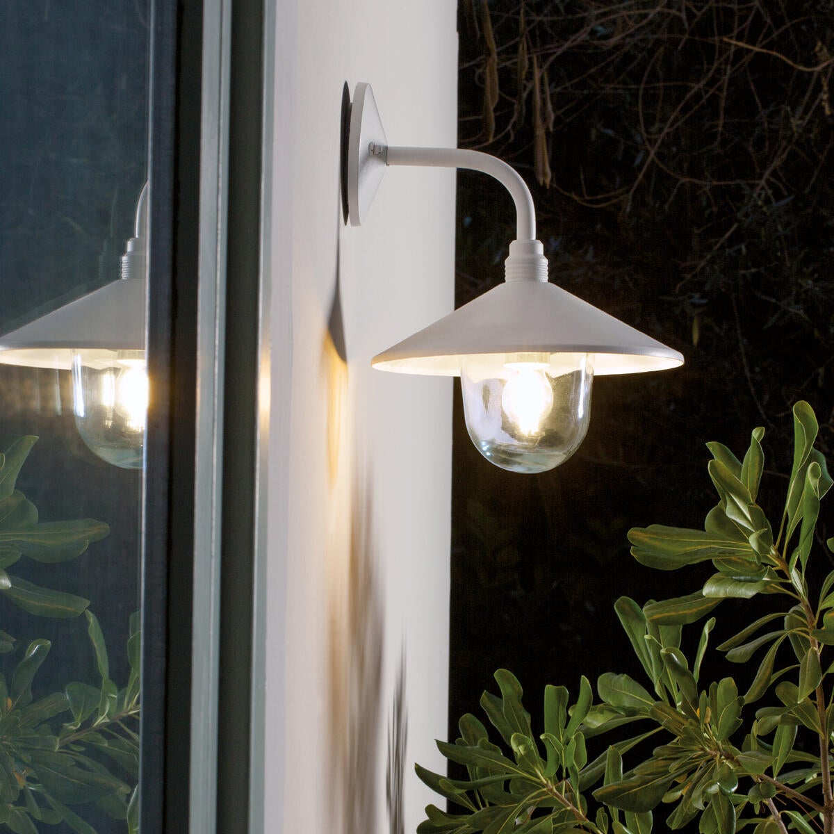 Applique classico da esterno Spectre bianco IP44 1X E27 SOVIL - 2