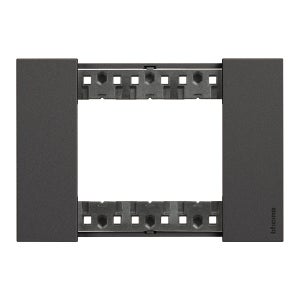 Placca Interruttori BTicino Living - 3 Moduli Nero Per Sostituzione (Plastica Alta Qualit&agrave;)