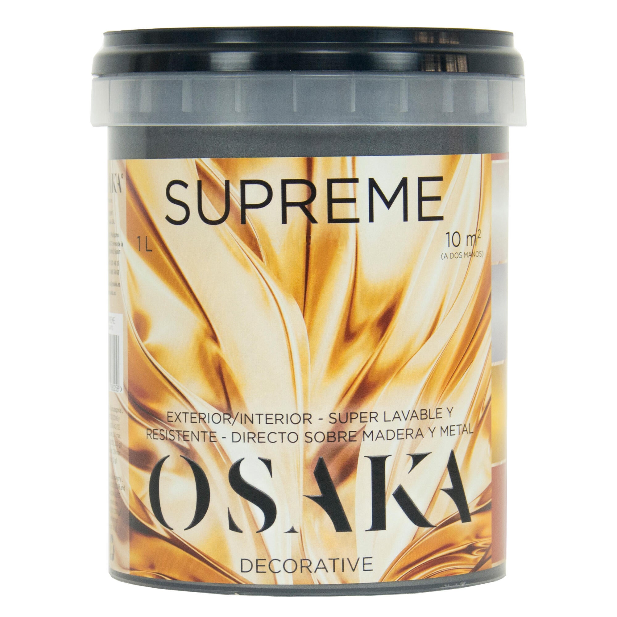 Pintura decorativa con efectos metal Supreme OSAKA color plata 1 litro - 2