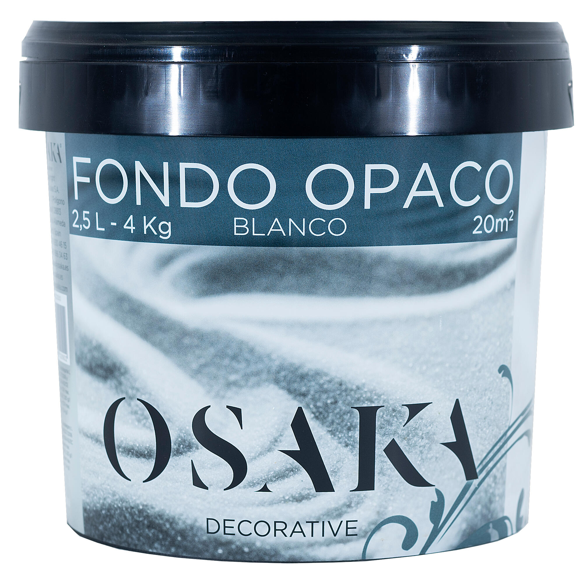 Fondo opaco para efecto decorativo liso OSAKA color blanco 2.5 litros - 2