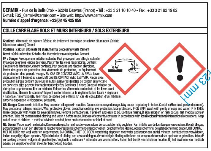 Colle carrelage en poudre blanc C2ET pour sol intérieur & extérieur et mur intérieur 25kg - CERMIX - 2
