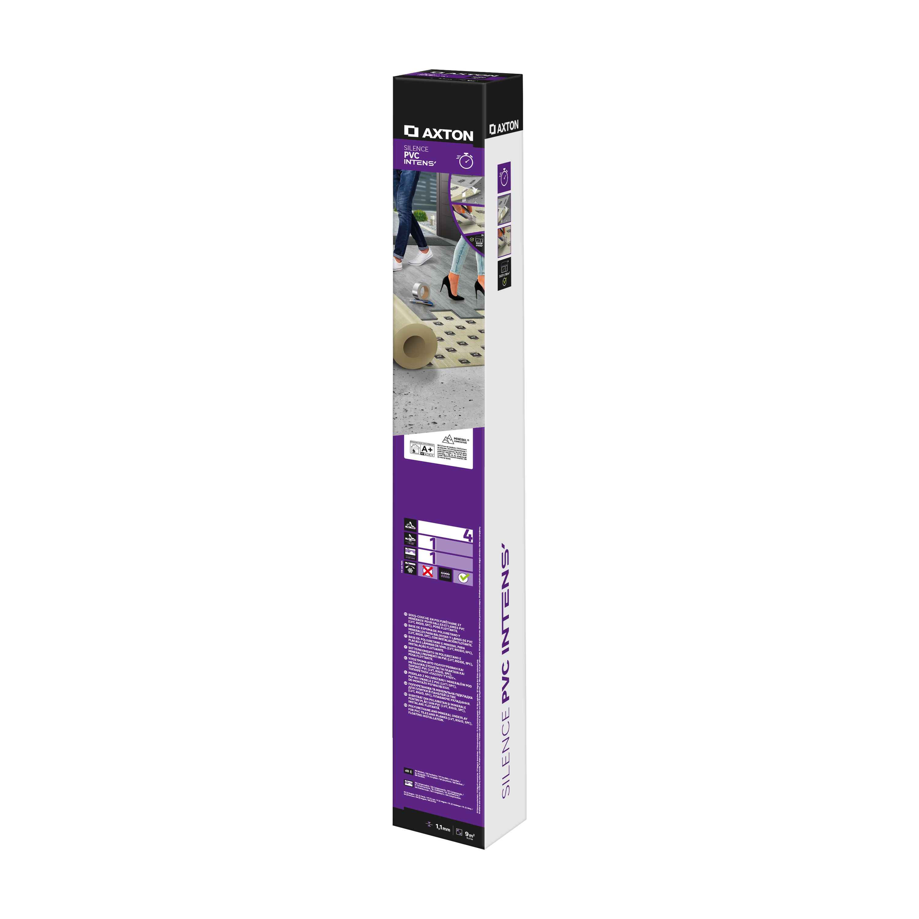 Podkład podłogowy pod panele winylowe LVT Silence PCV Intense 1.1mm 9 m2 Axton - 12