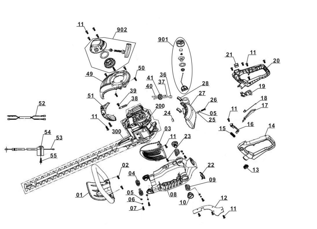 Taille-haie à essence EINHELL Ge-ph 2555, 24.5 cm³ L.61 cm - 9