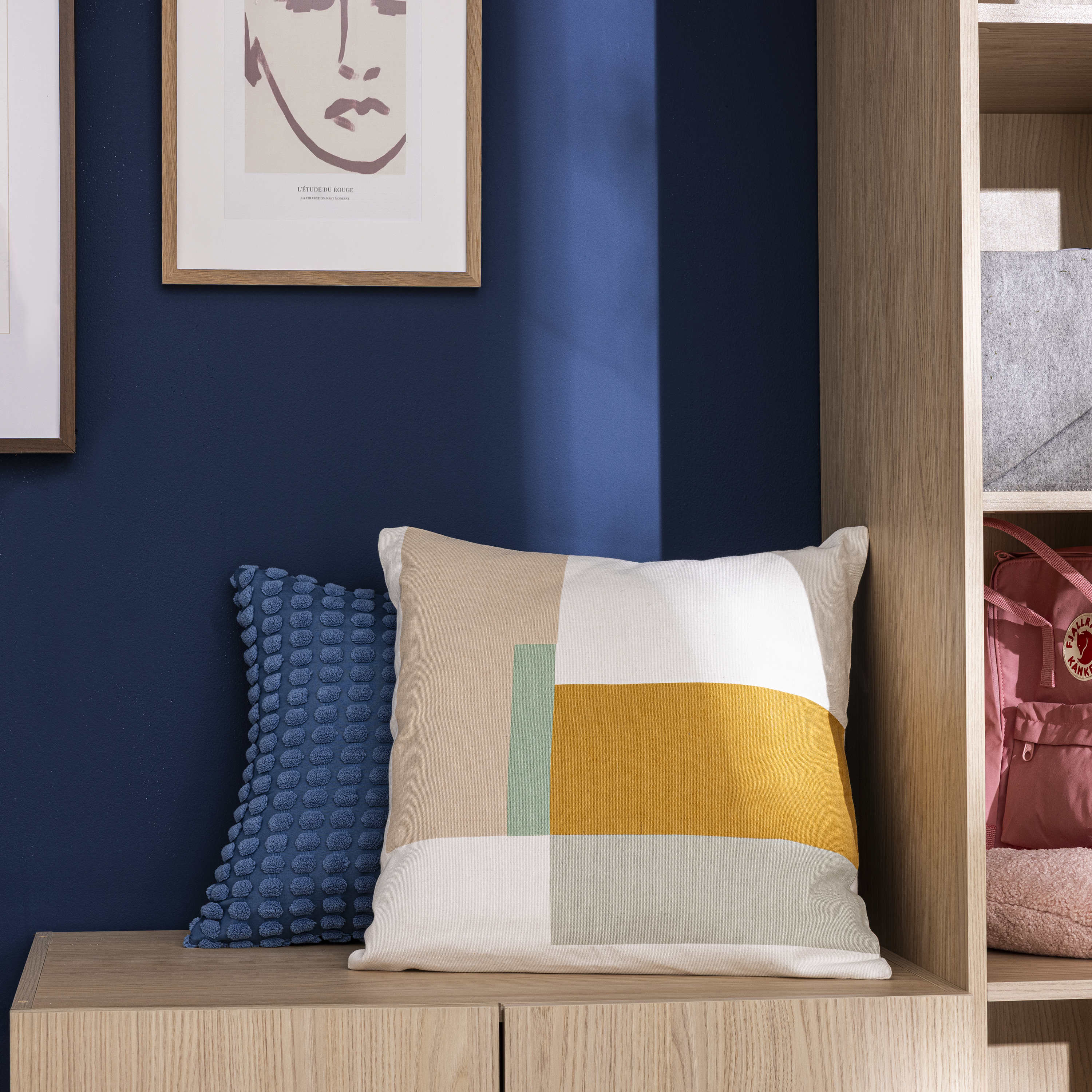 Funda de cojín cuadrada Casmy algodón multicolor con cremallera INSPIRE 50 x 50 cm - 3