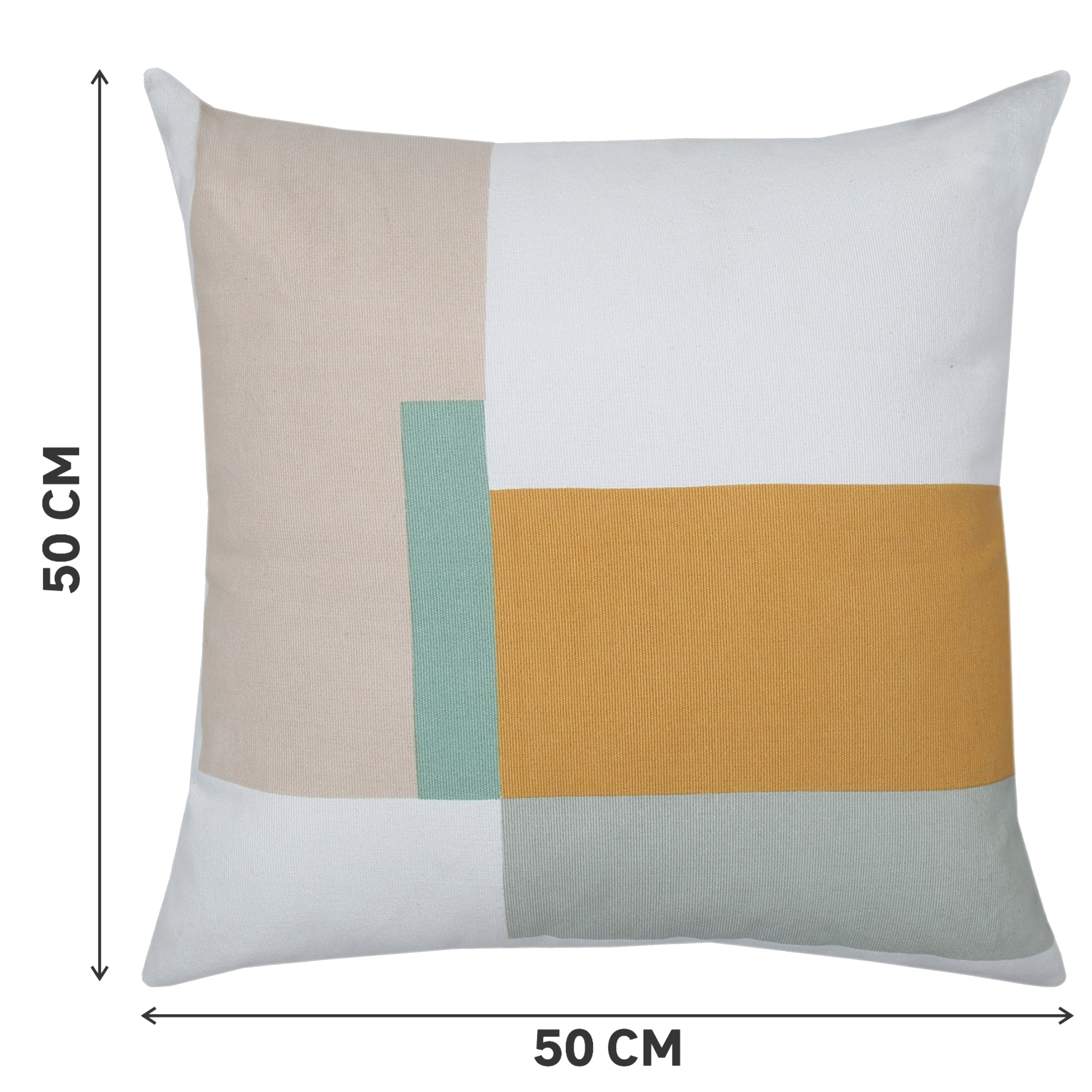 Funda de cojín cuadrada Casmy algodón multicolor con cremallera INSPIRE 50 x 50 cm - 2