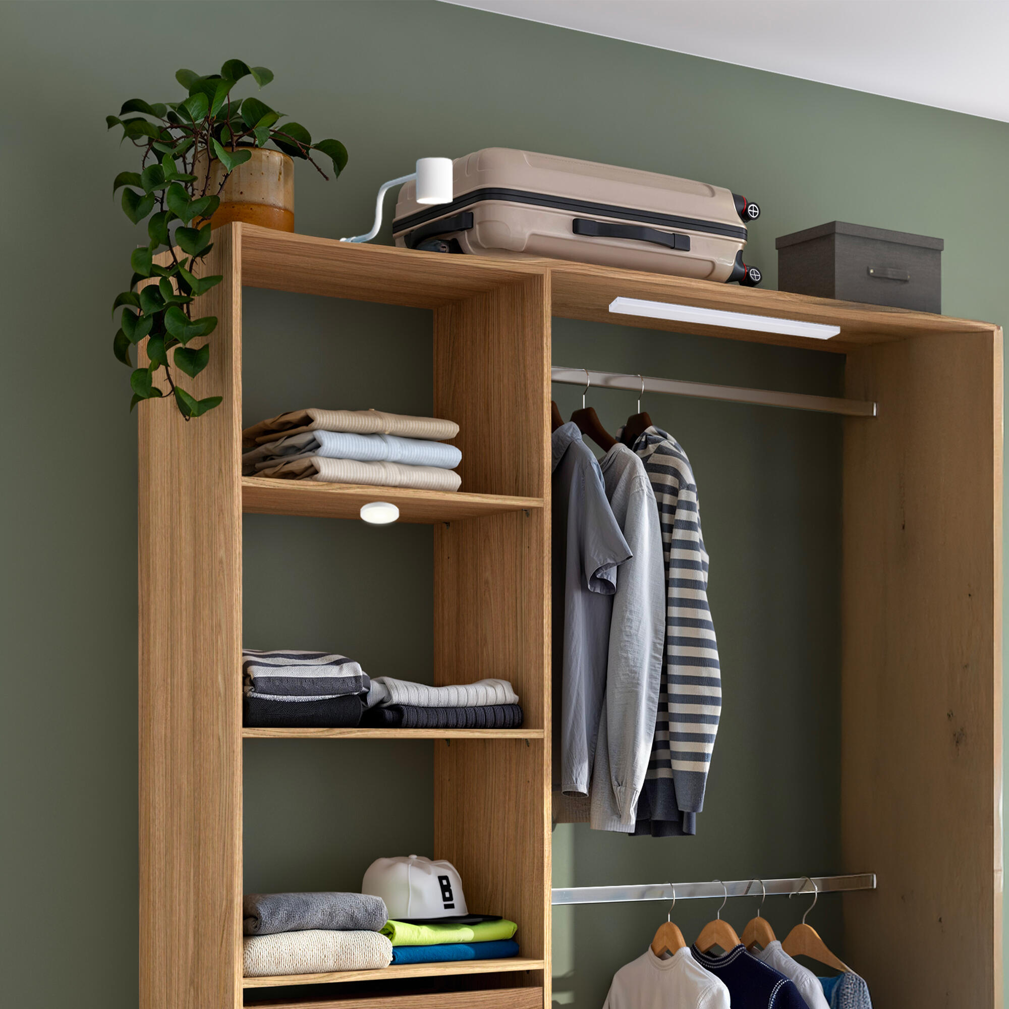 Réglette Hubi module led L.36 cm, blanc chaud à blanc neutre, blanc INSPIRE - 6