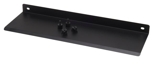 Supporto a parete  FibroTech in acciaio nero satinato 2 ganci L 35.3 x H 2.4 cm
