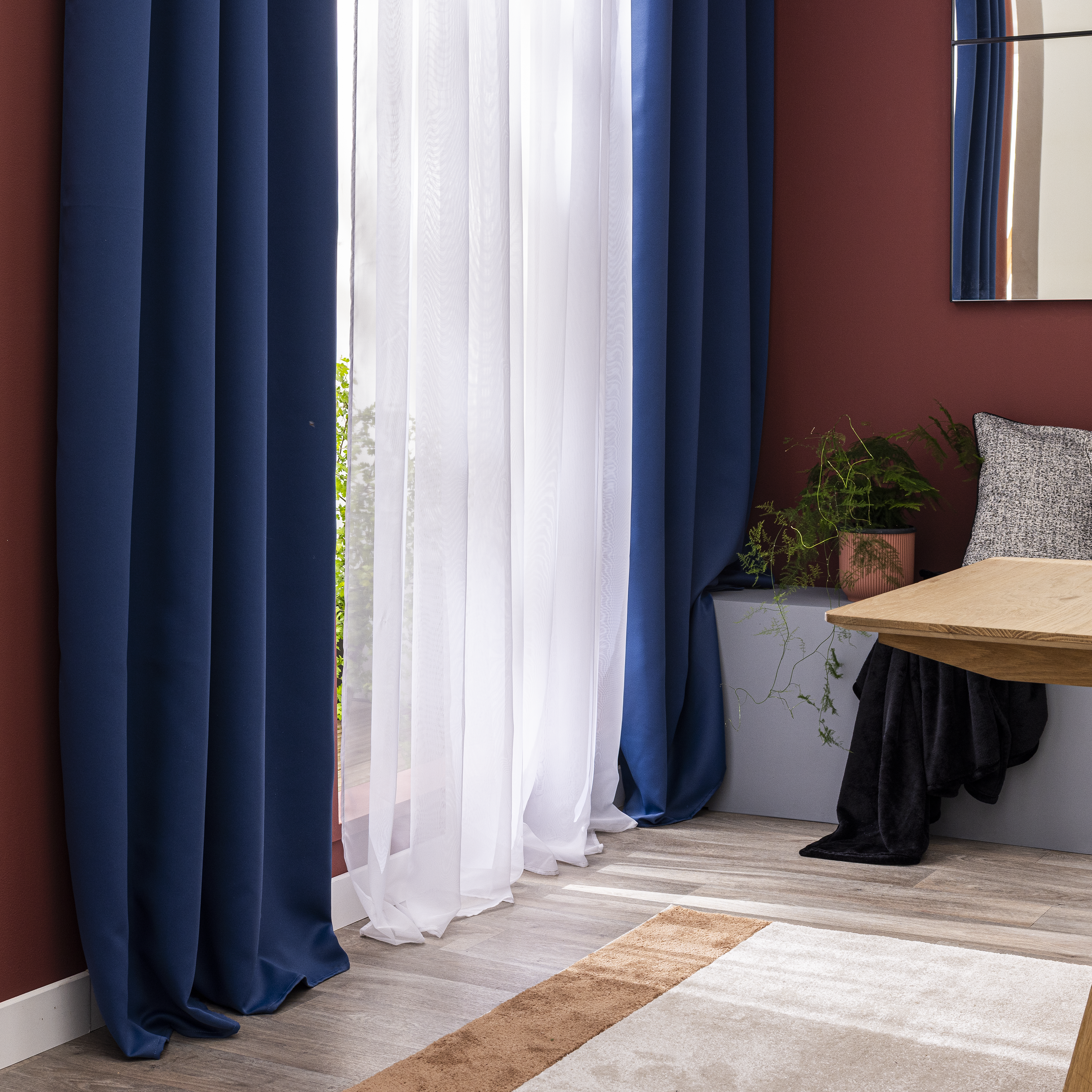 Cortinado ilhós Arel 140x280cm denim Inspire - 13