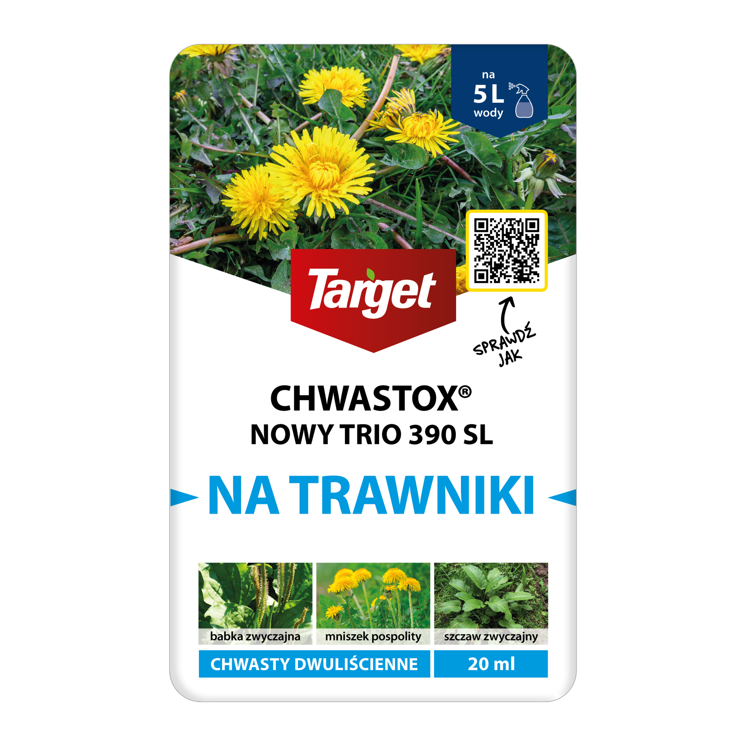 Środek na chwasty Chwastox Nowy Trio 390 SL 20ml Target