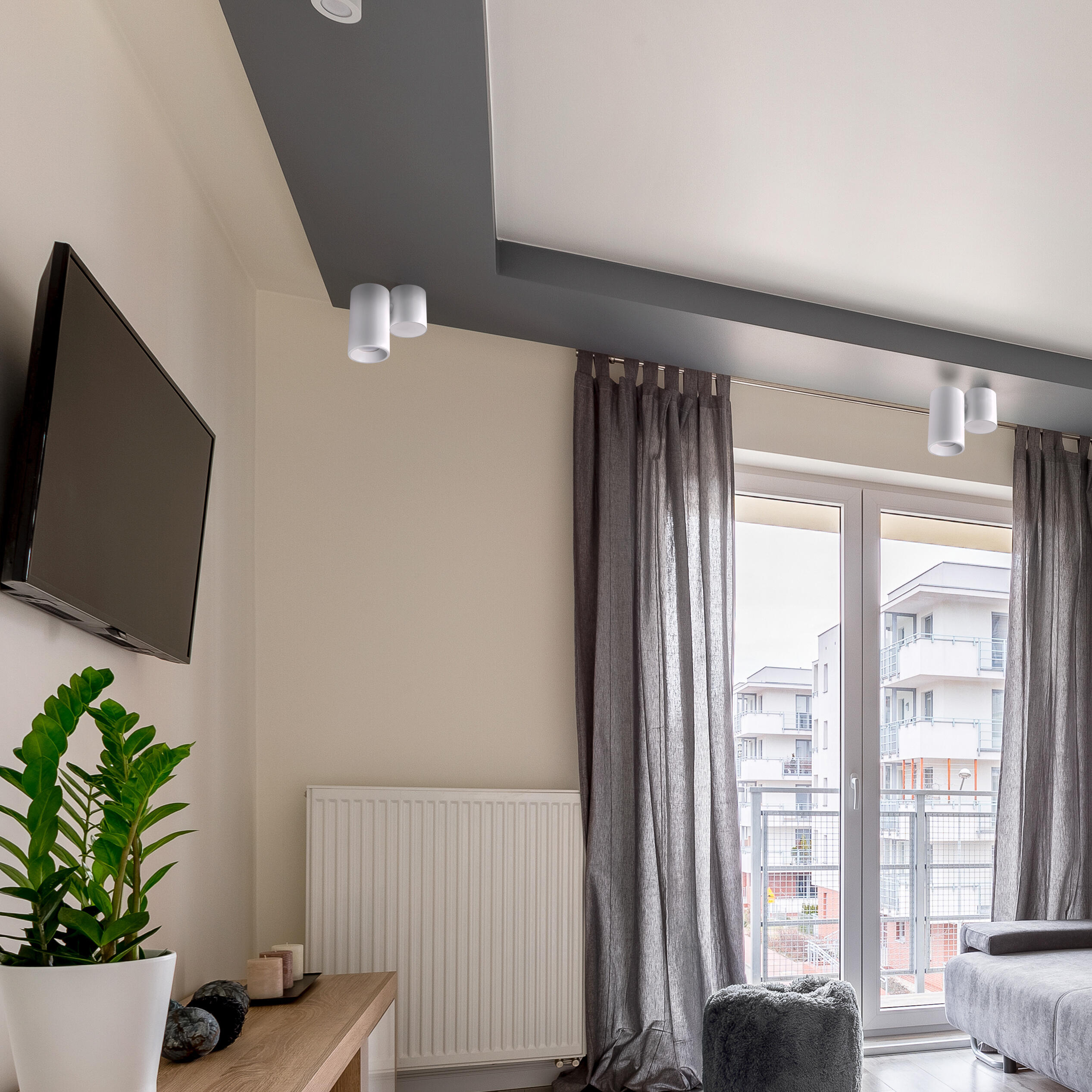 Oprawa natynkowa Hobro biała ruchoma GU10 Goldlux - 2