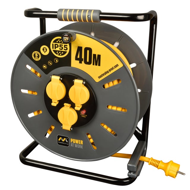 ENROLLACABLE EXTERIOR 3 TOMAS CABLE 3X1.5MM2 40 METROS IP55