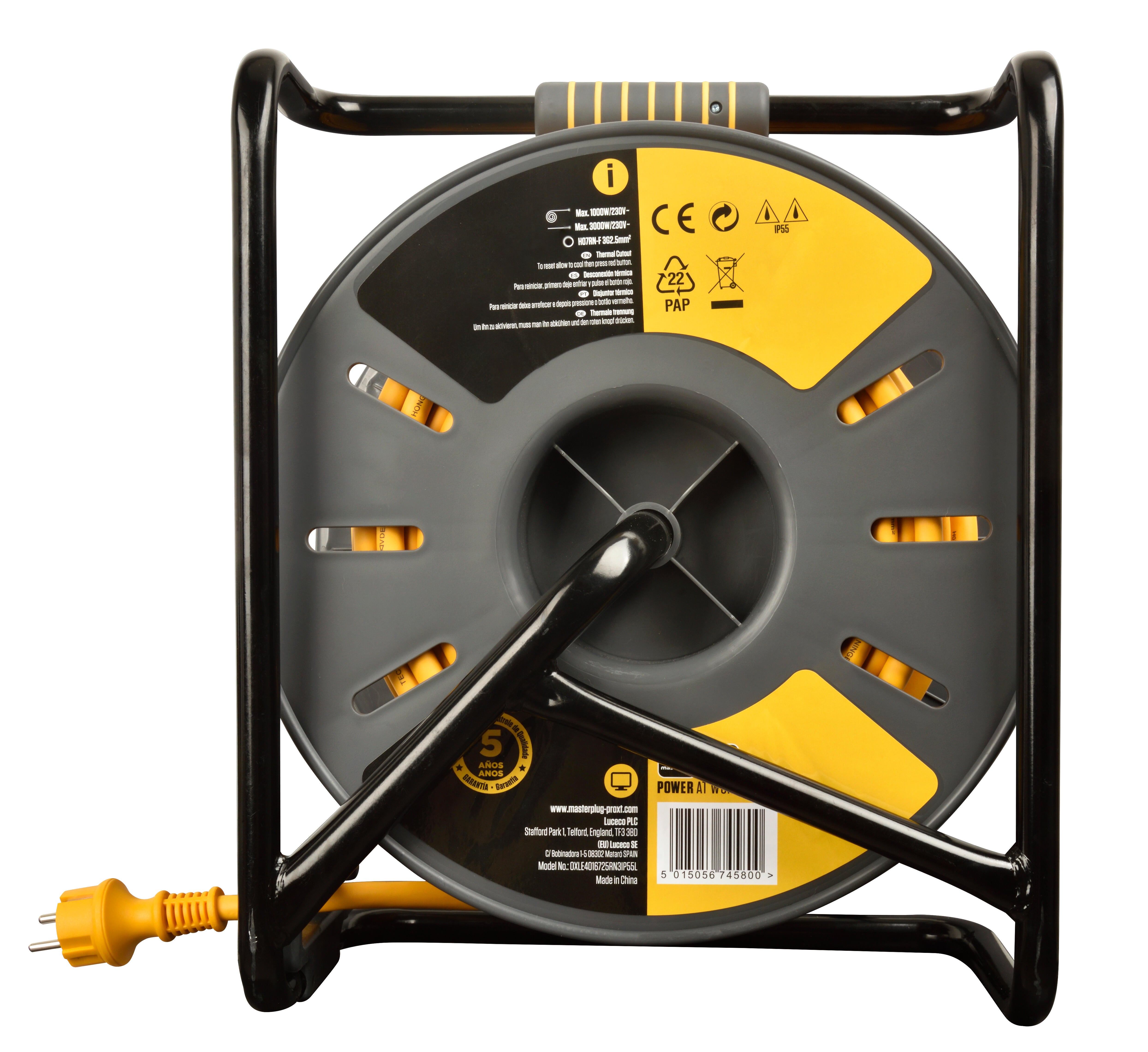 ENROLLACABLE EXTERIOR 3 TOMAS CABLE 3X1.5MM2 40 METROS IP55 - 2