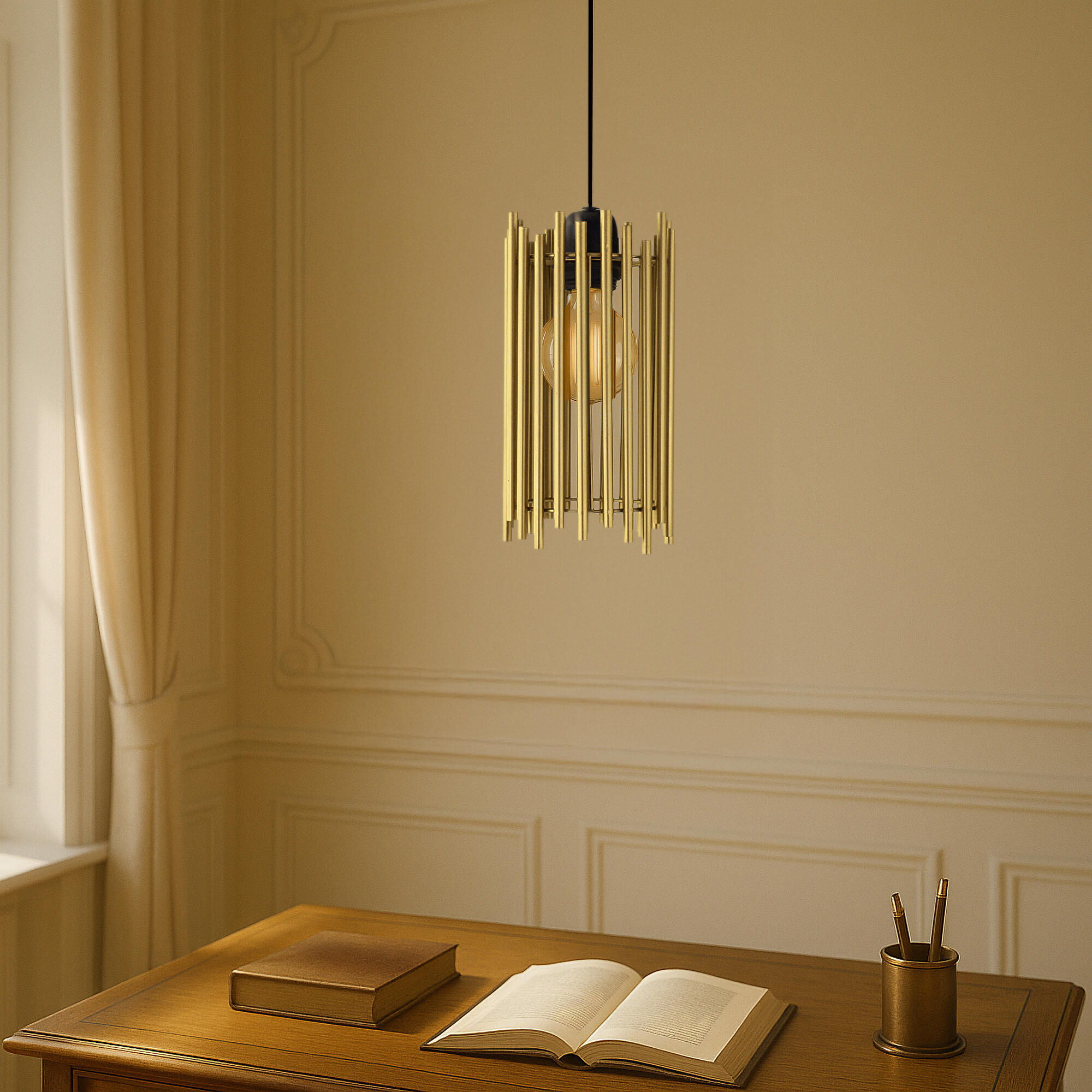Lámpara de techo nubia 1 luz e27 15 cm dorado