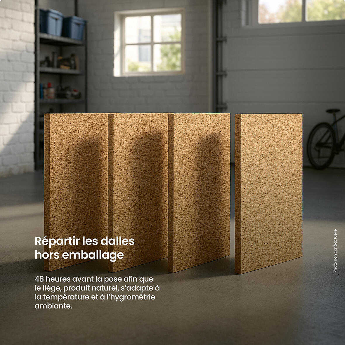 4 plaques isolante en liège mur / plafond SDL, l.0.5 x L.0.5 m x Ep.10 mm, 1m² - 9