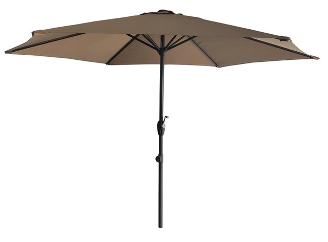 Parasol droit hexagonal taupe Melinda GIVEX L.270 x l.270 cm