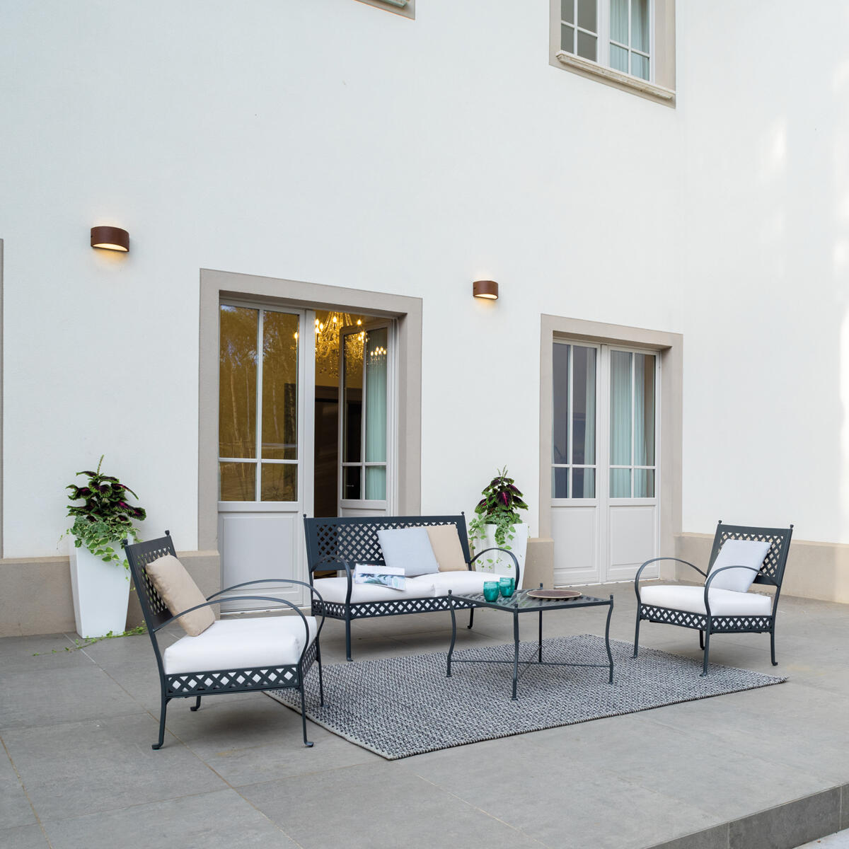 Applique rustico da esterno Umbe Chiusa ruggine IP54 1X E27 SOVIL - 2