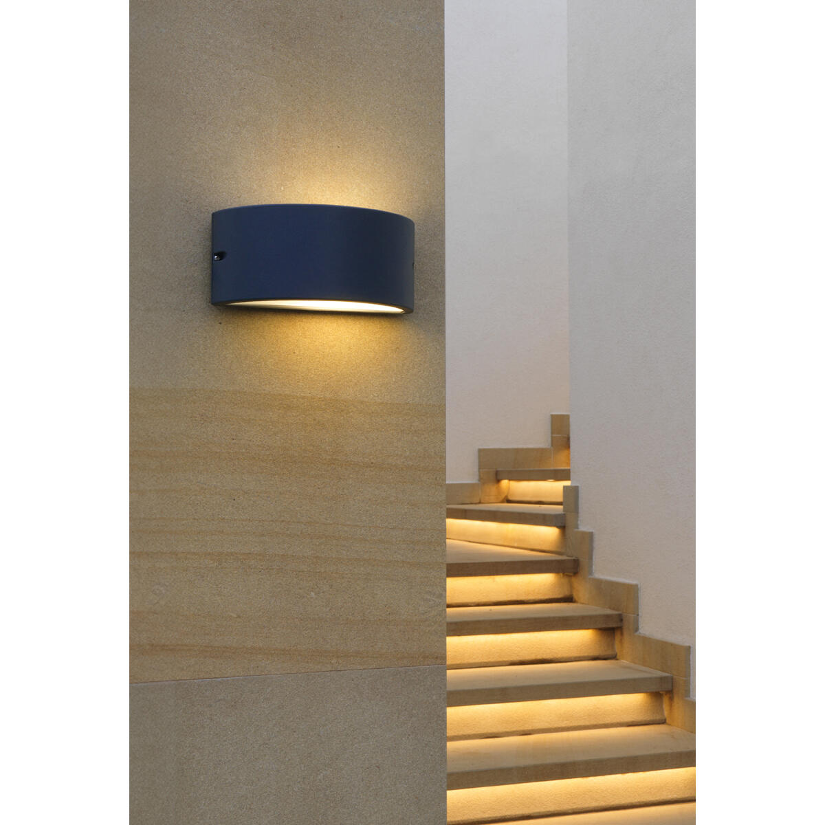 Applique moderno da esterno Umbe Chiusa grigio antracite IP54 E27 Max 60W SOVIL - 2