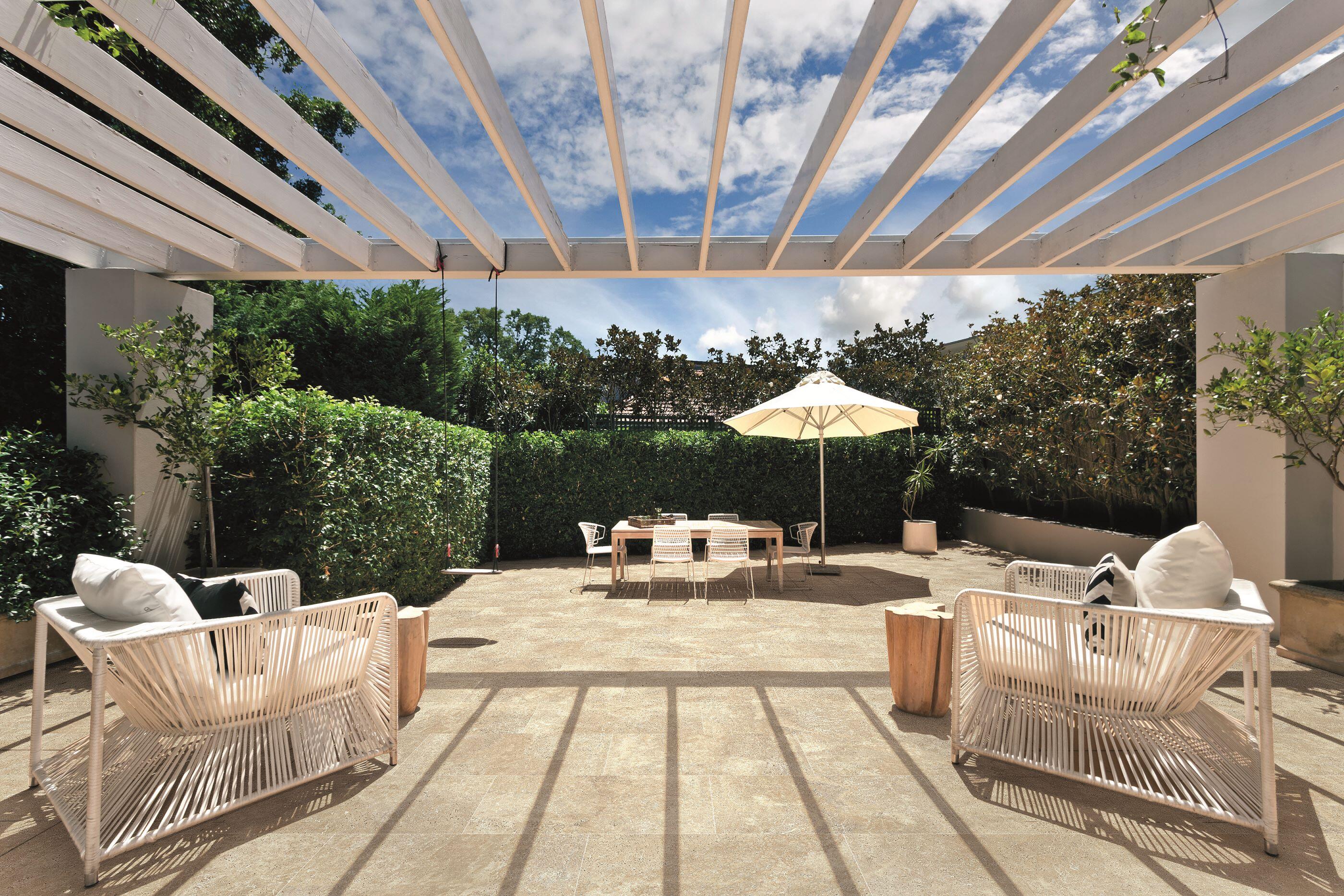Carrelage sol extérieur effet pierre l.30 x L.60 cm - Appia Beige - 2