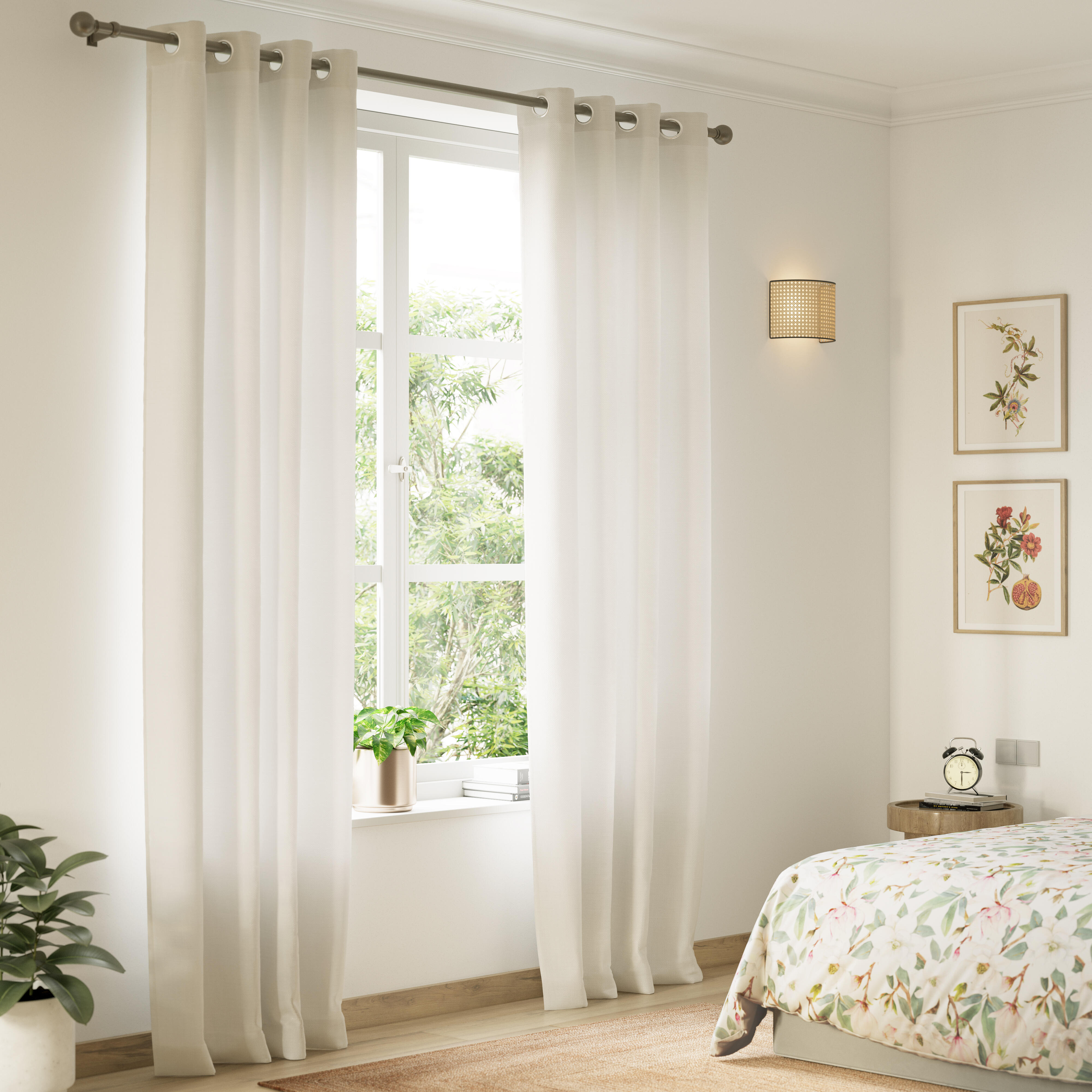 Cortinado ilhós Cambria 200x280cm bege Inspire - 3