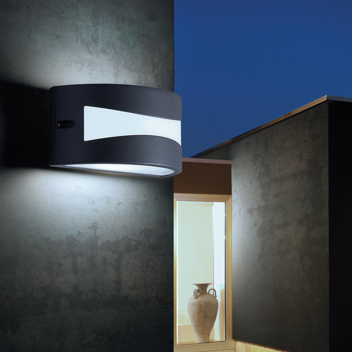 Applique LED moderno da esterno Tibet doppia luce grafite IP65, luce bianco naturale 1070 lumen, SOVIL - 2
