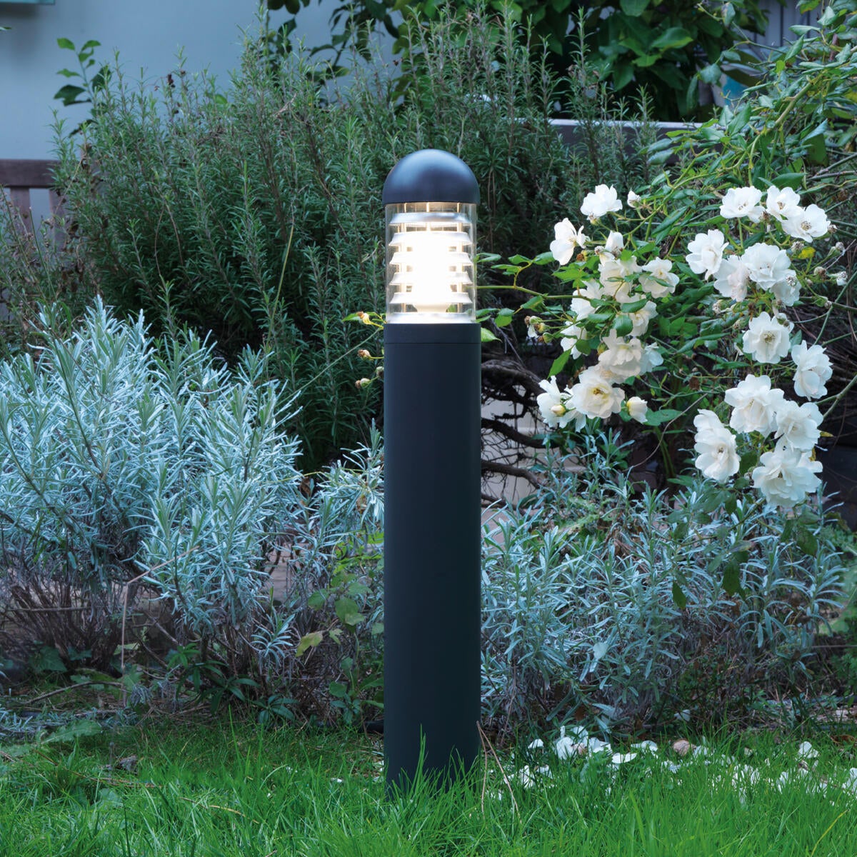 Lampione da giardino, Torch H 100 cm, grigio, IP44 SOVIL - 2