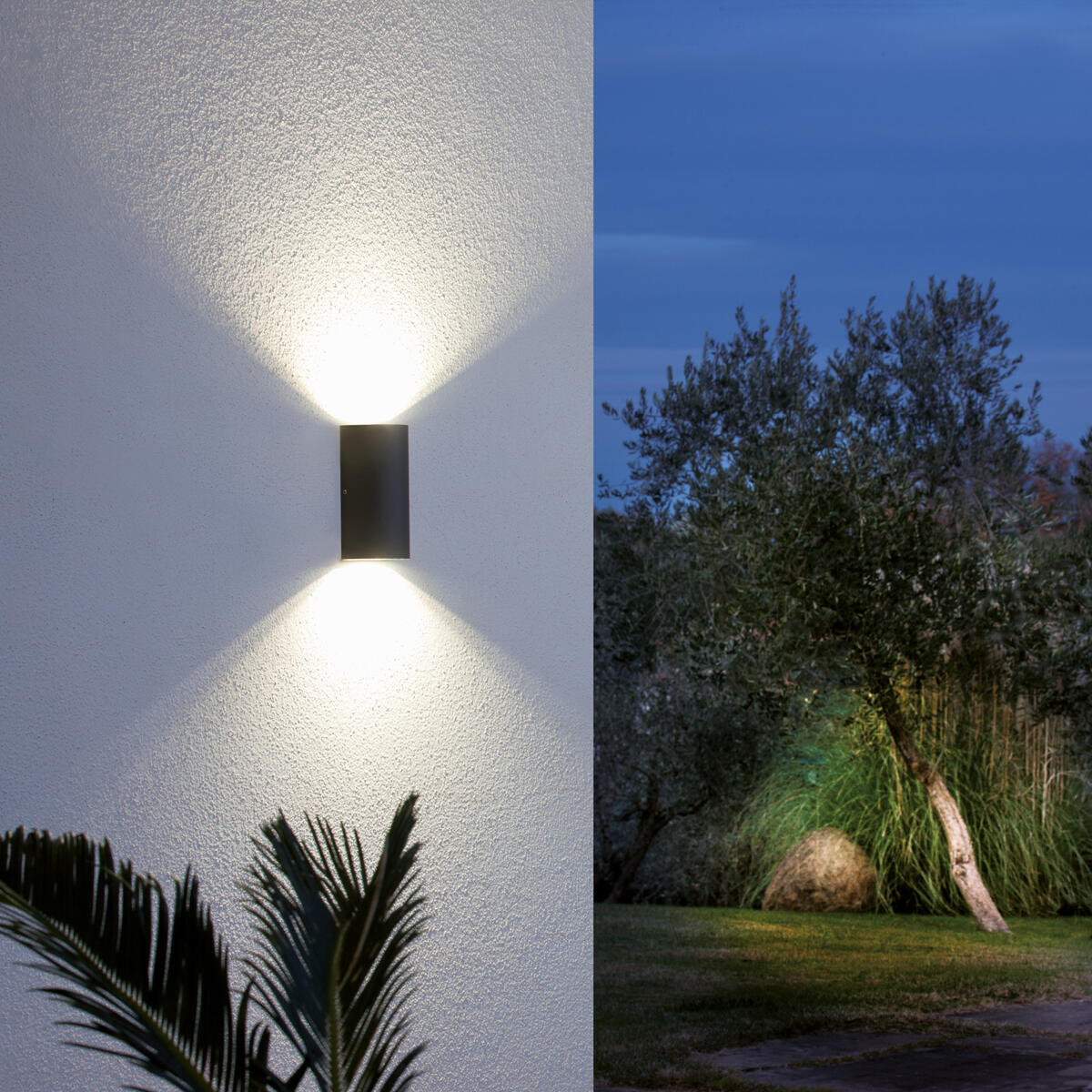 Applique LED moderno da esterno Trump grigio IP54, luce bianco naturale 1160 lumen, SOVIL - 2