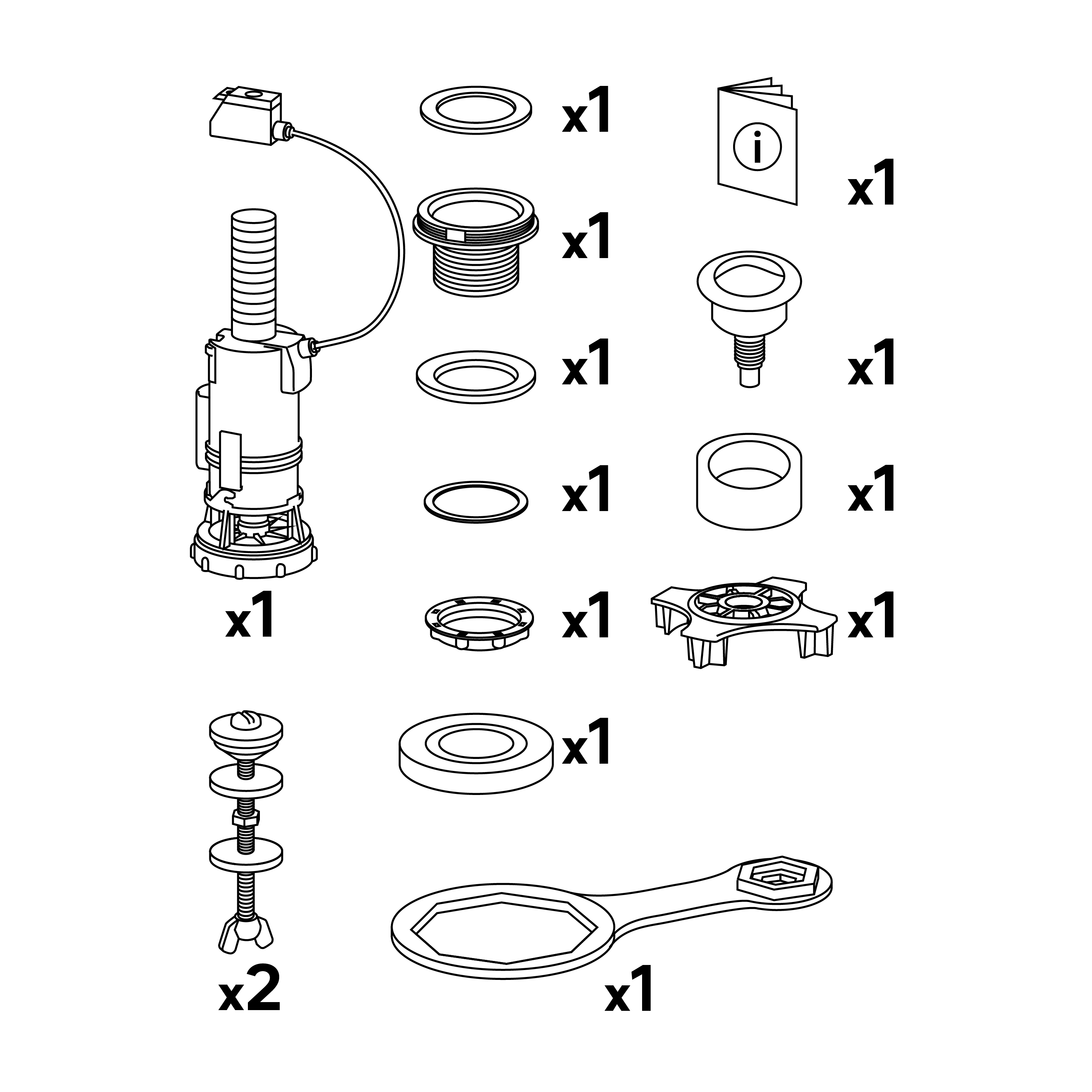 Descargador cable EQUATION doble pulsador 3/6l - 8