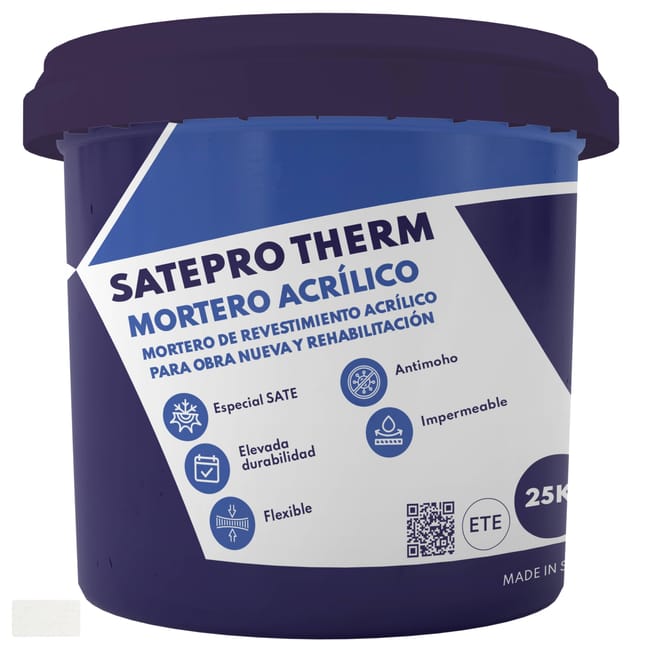 MORTERO ACRÍLICO SATEPRO THERM 25 KG BLANCO - 1