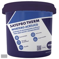MORTERO ACRÍLICO SATEPRO THERM 25 KG GRIS OSCURO - 1