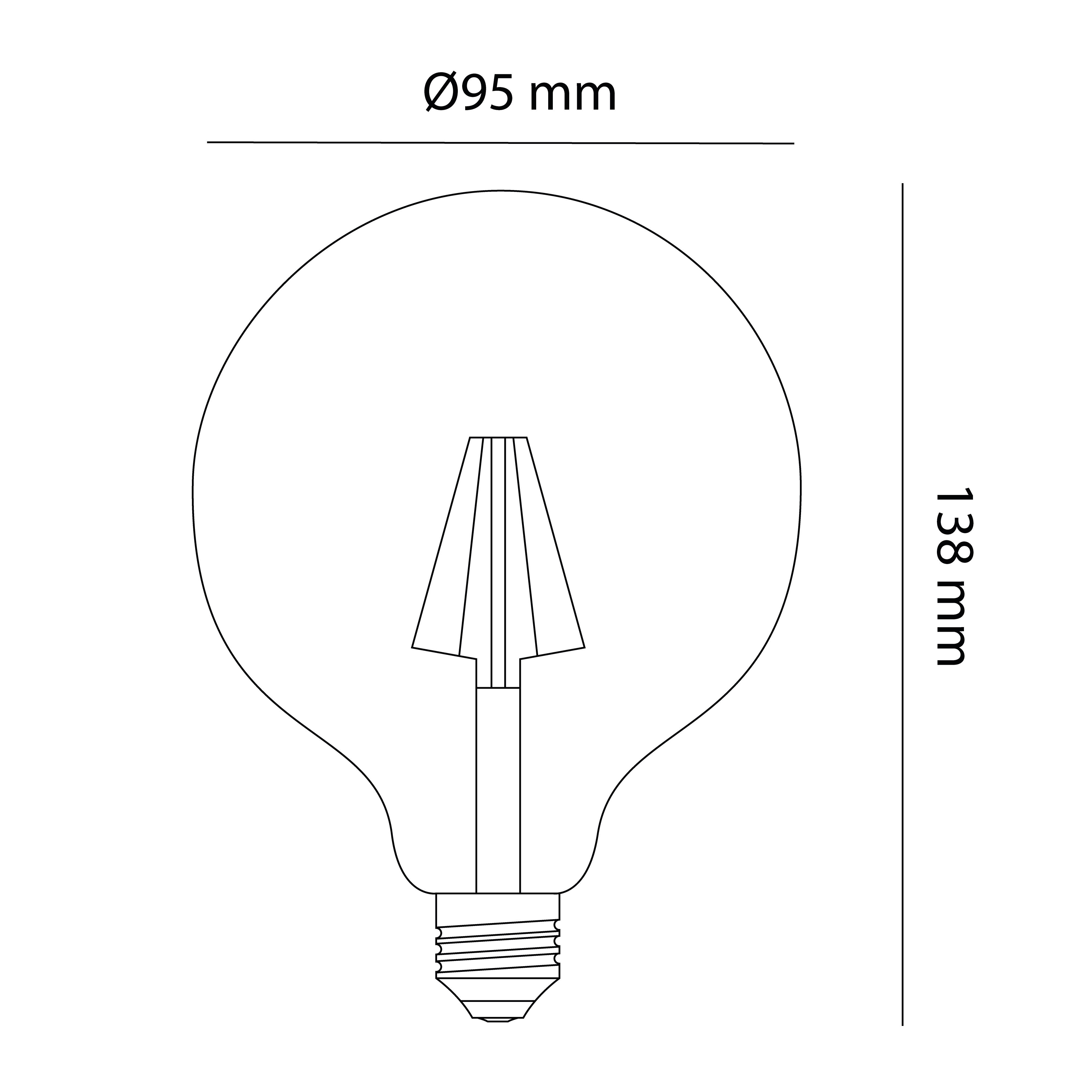 Bombilla decorativa LED E27 forma globo 1055 lúmenes 8W color de la luz blanco frío 6000K clase energética E - 2