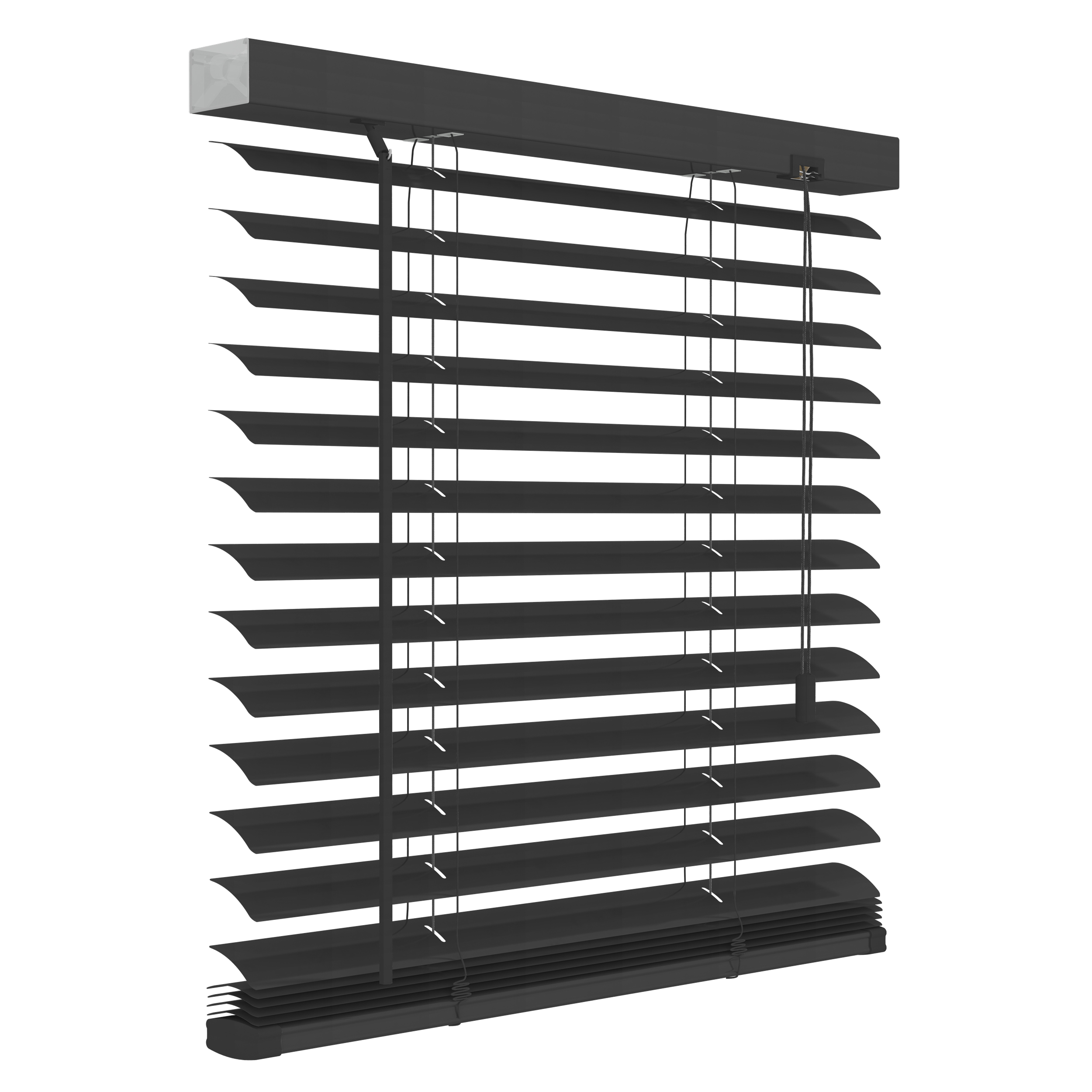 Żaluzja aluminiowa 80 x 180 cm czarna 50 mm