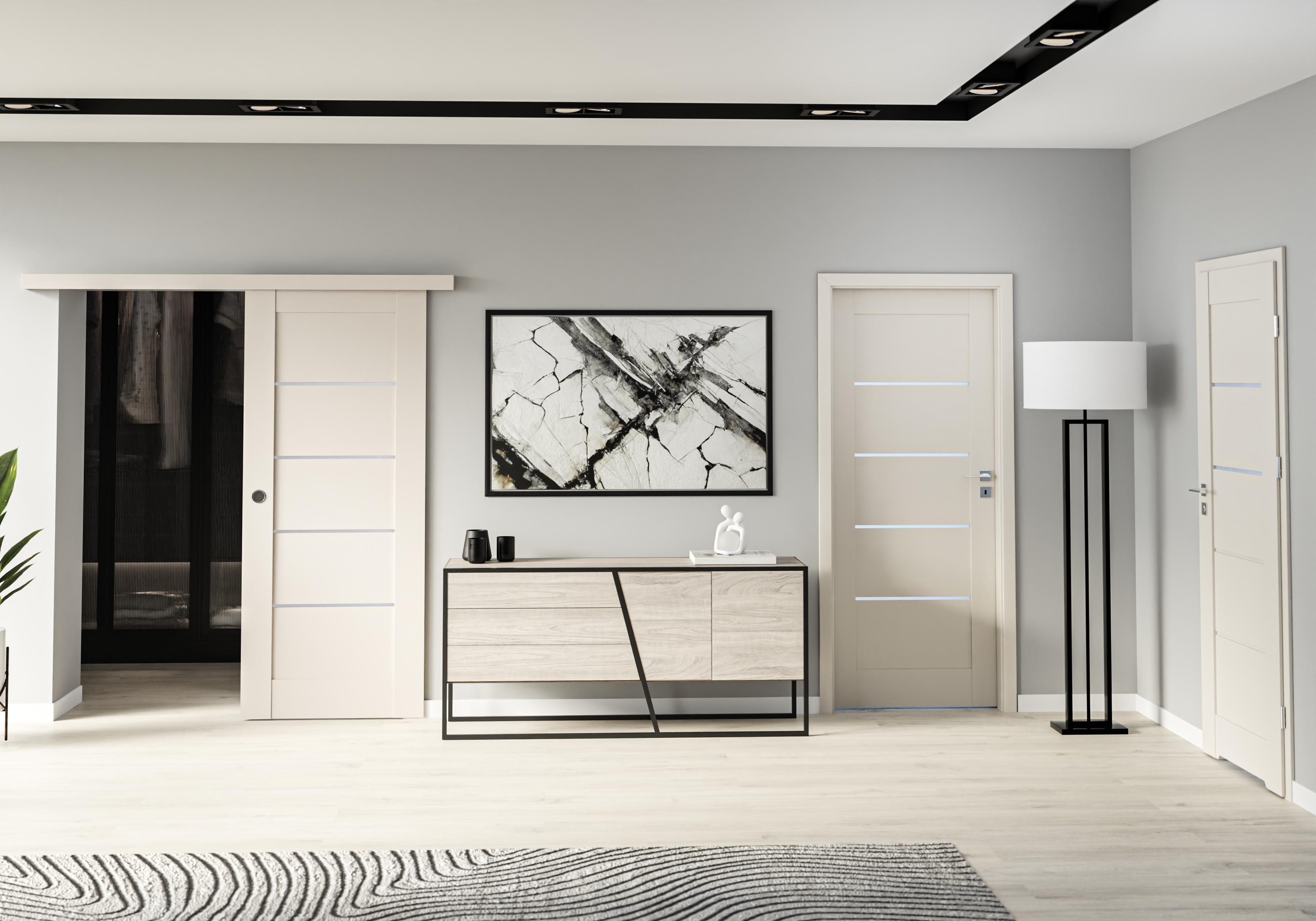 Drzwi wewnętrzne pokojowe Vinci Cashmere 80 prawe Voster - 2