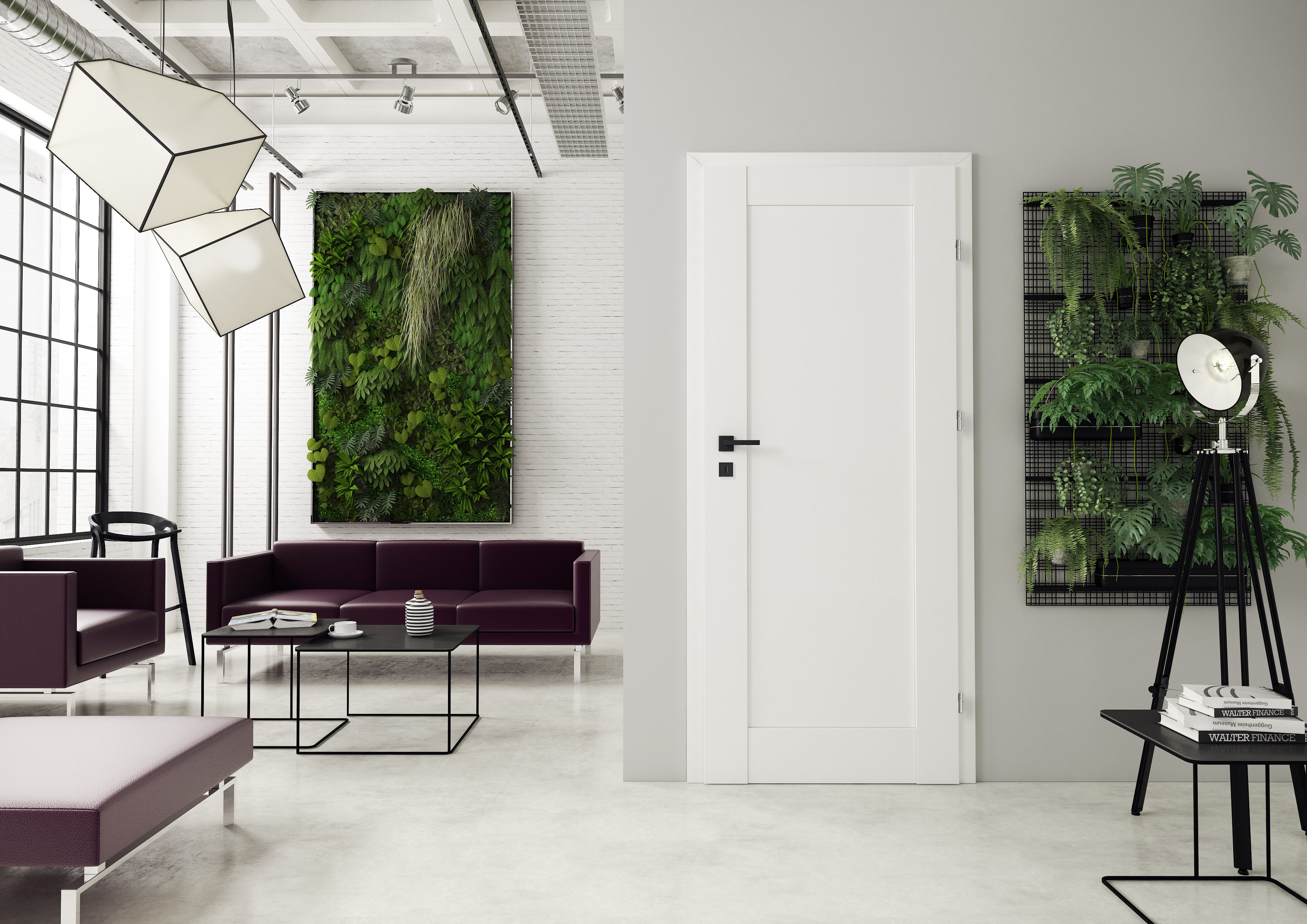 Drzwi wewnętrzne pełne Mondo 80 prawe białe - 2