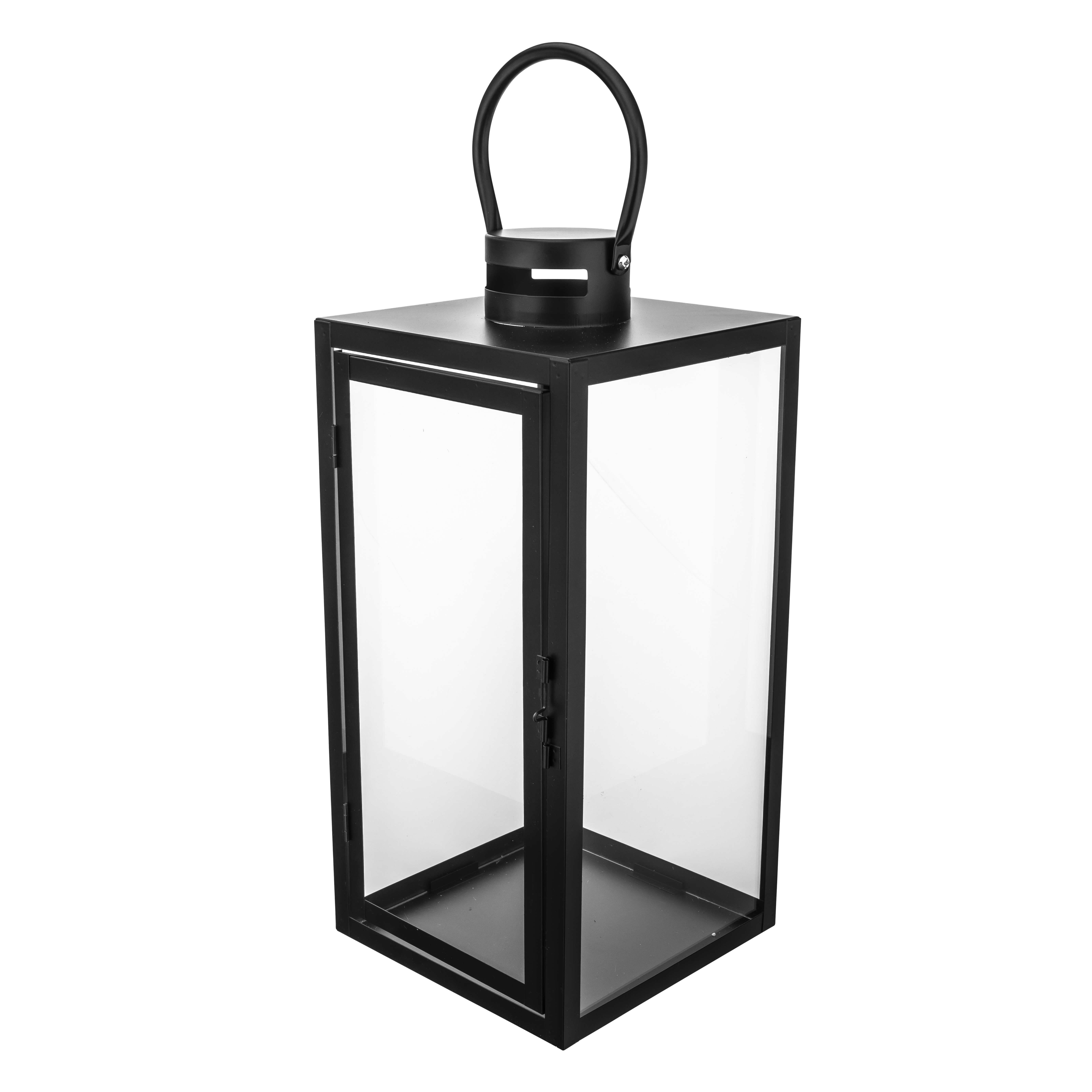 Latarnia metalowa na świecę 20 x 20 x 44 cm czarna - 3