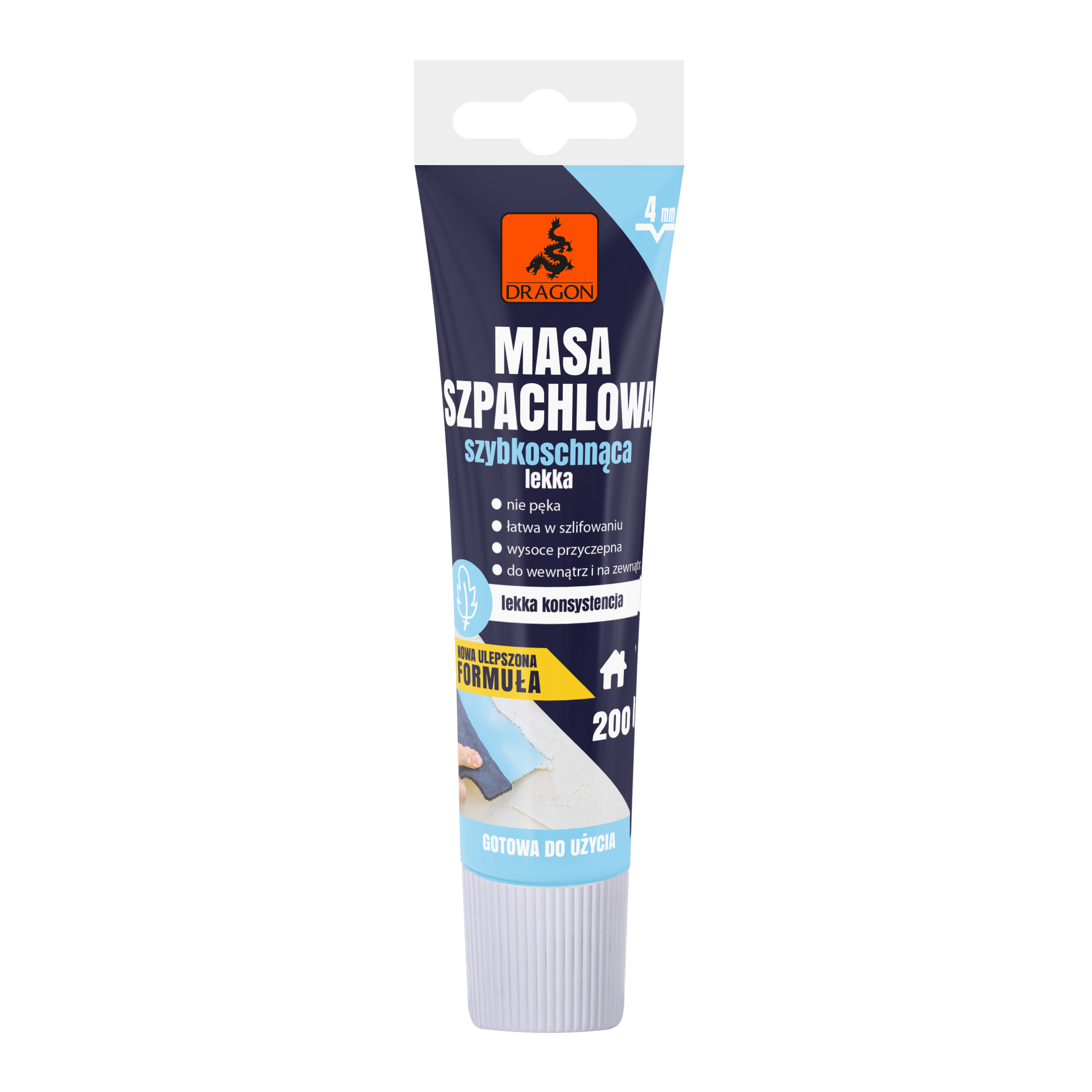 Masa szpachlowa szybkoschnąca lekka 200 ml Dragon