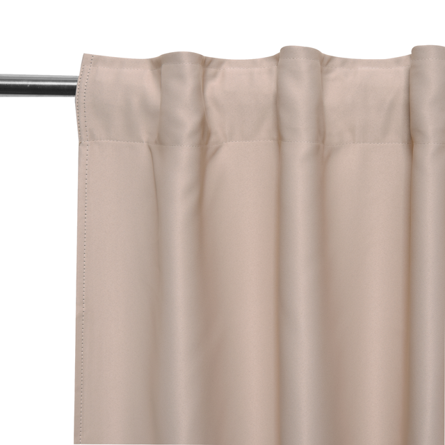 Cortina cinta frunce, trabilla oculta opaca retardante al fuego Anfim poliéster satén de 200x280cm INSPIRE beige trench. Incluye cinta termoadhesiva