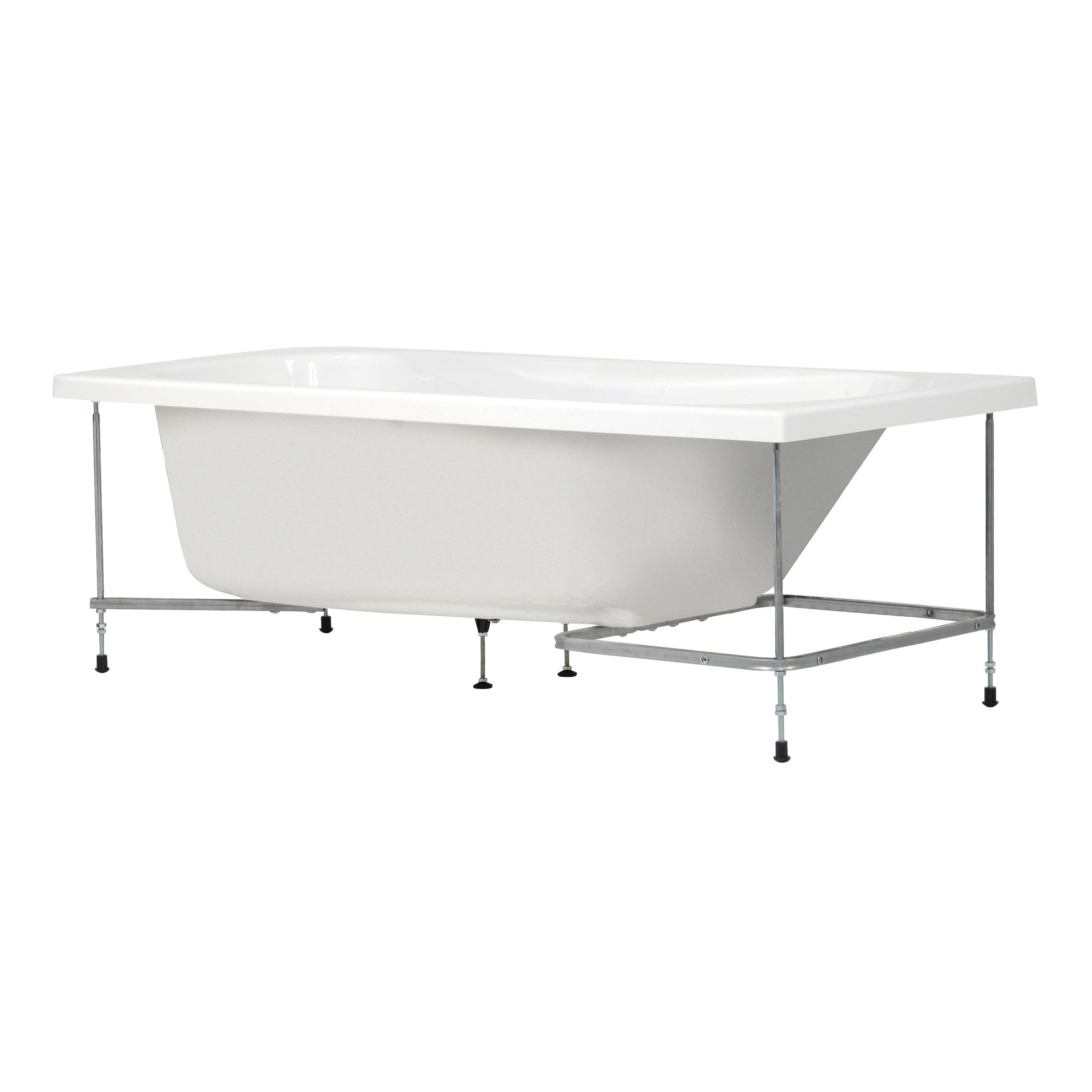 Leroy Merlin Vasca e telaio Amea 170 x 70 cm bianco, rovere sbiancato, teak