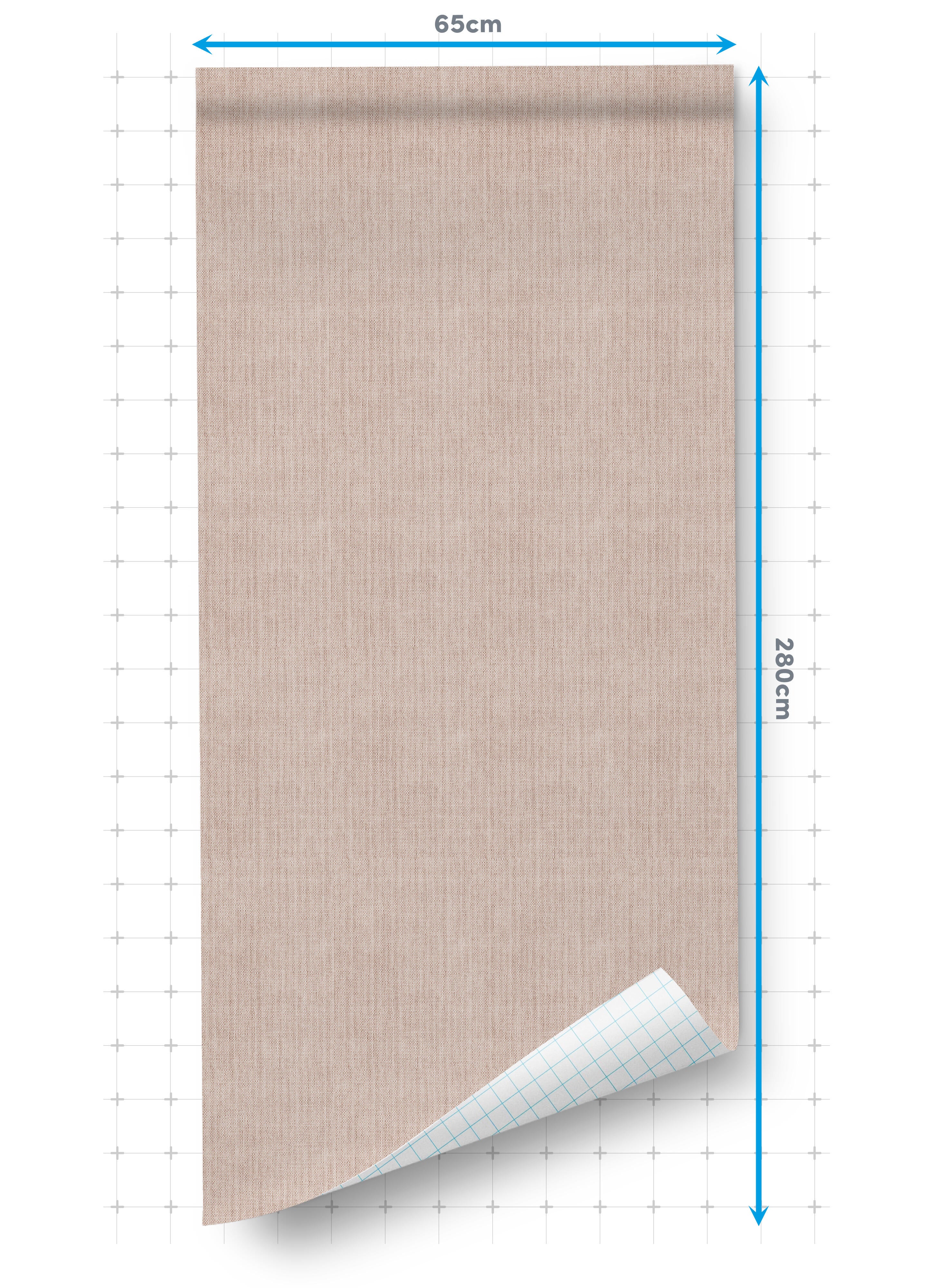 Papel pintado PVC adhesivo Imitación material Prato beige  LHD 65cmx2.8m superlavable. Apto para cocinas o baños - 5