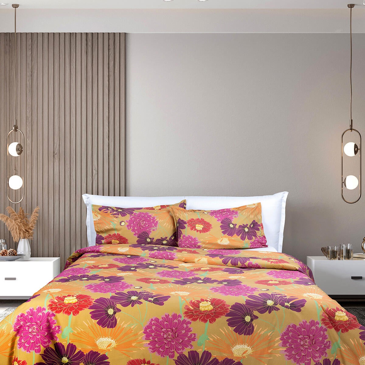 Copripiumino con cerniera doppio Antibes multicolore in cotone 200 x 255 cm - 6