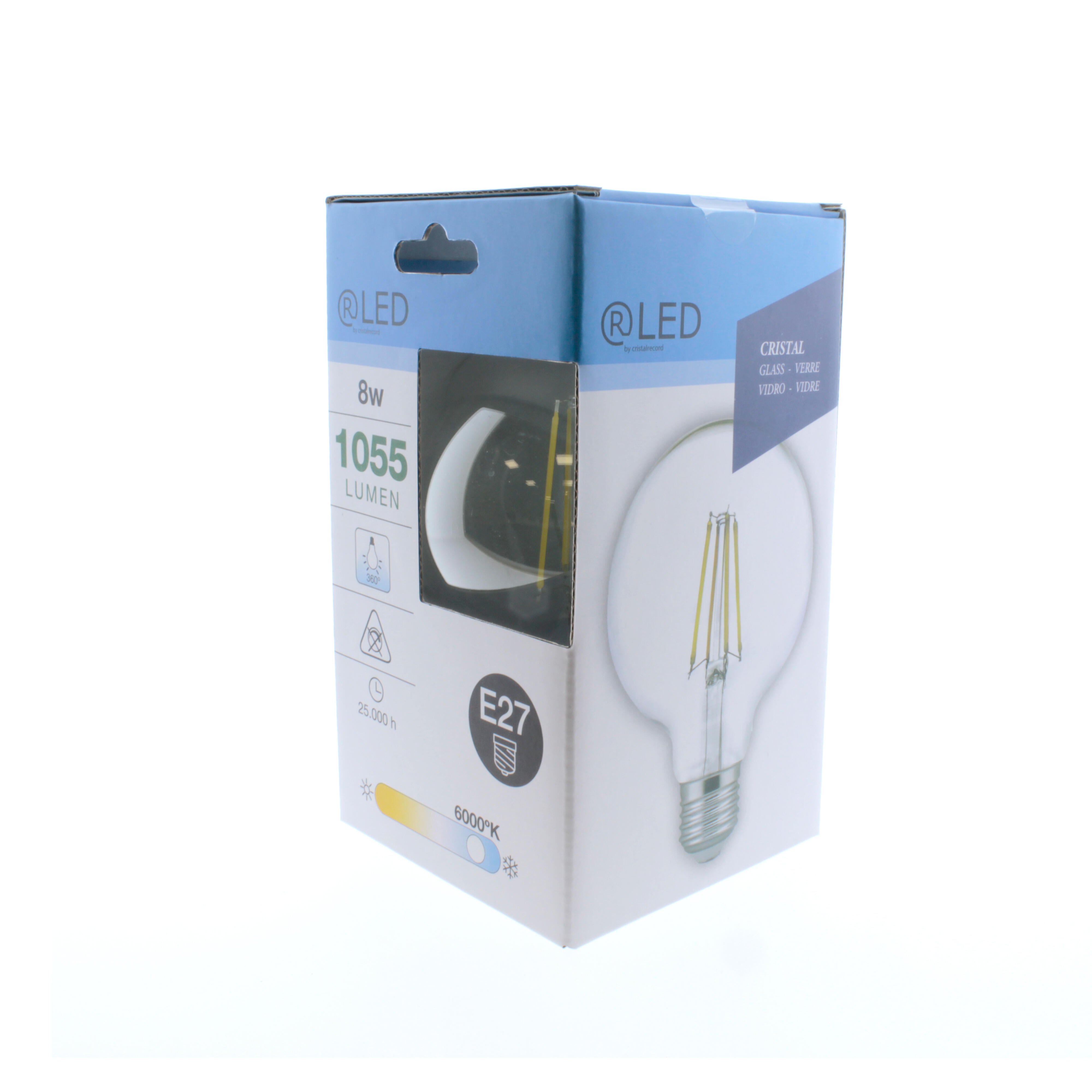 Bombilla decorativa LED E27 forma globo 1055 lúmenes 8W color de la luz blanco frío 6000K clase energética E - 4