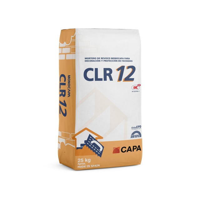 MORTERO MONOCAPA CLR12 25 KG BLANCO