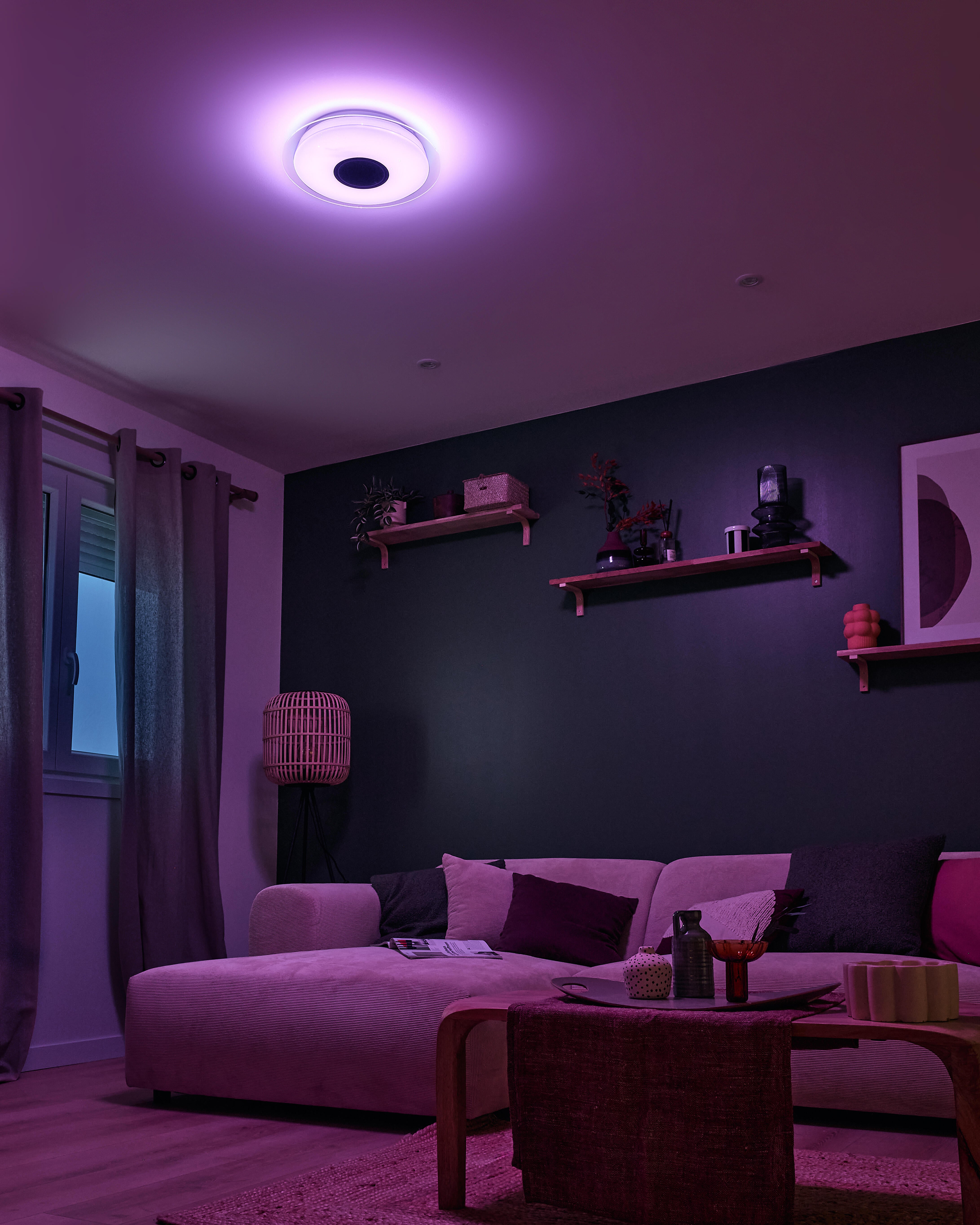 Plafonnier, changement de couleur, enceinte bluetooth, Vizzini ENKI INSPIRE D56 - 6