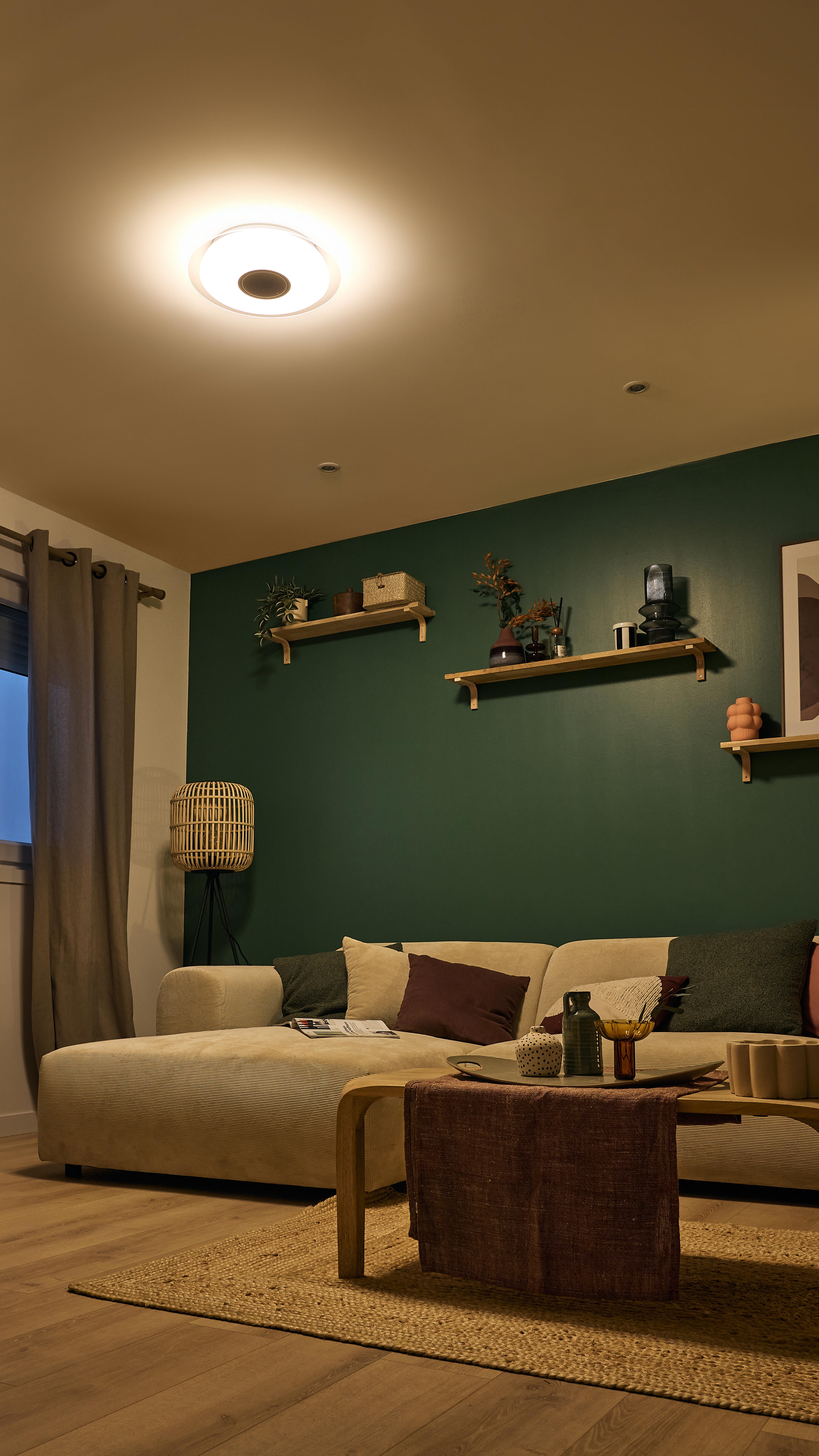 Plafonnier, changement de couleur, enceinte bluetooth, Vizzini ENKI INSPIRE D56 - 5