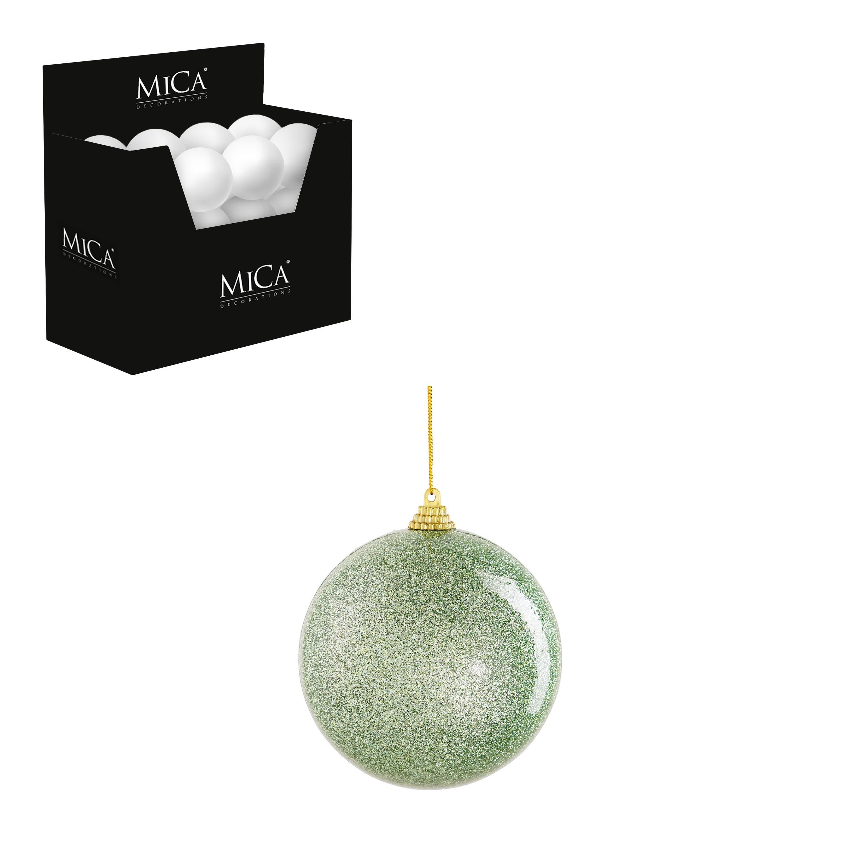 Bola navidad para  de poliestireno verde de 10 cm - 2