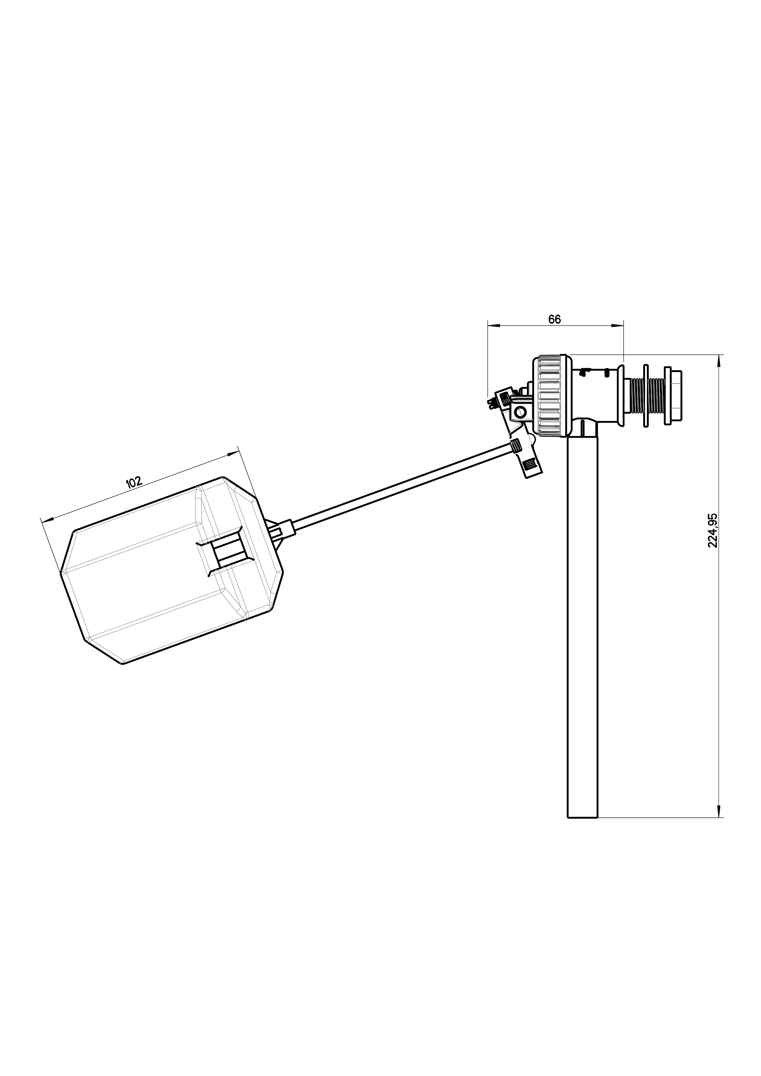 Grifo alimentación EQUATION lateral con boya - 9