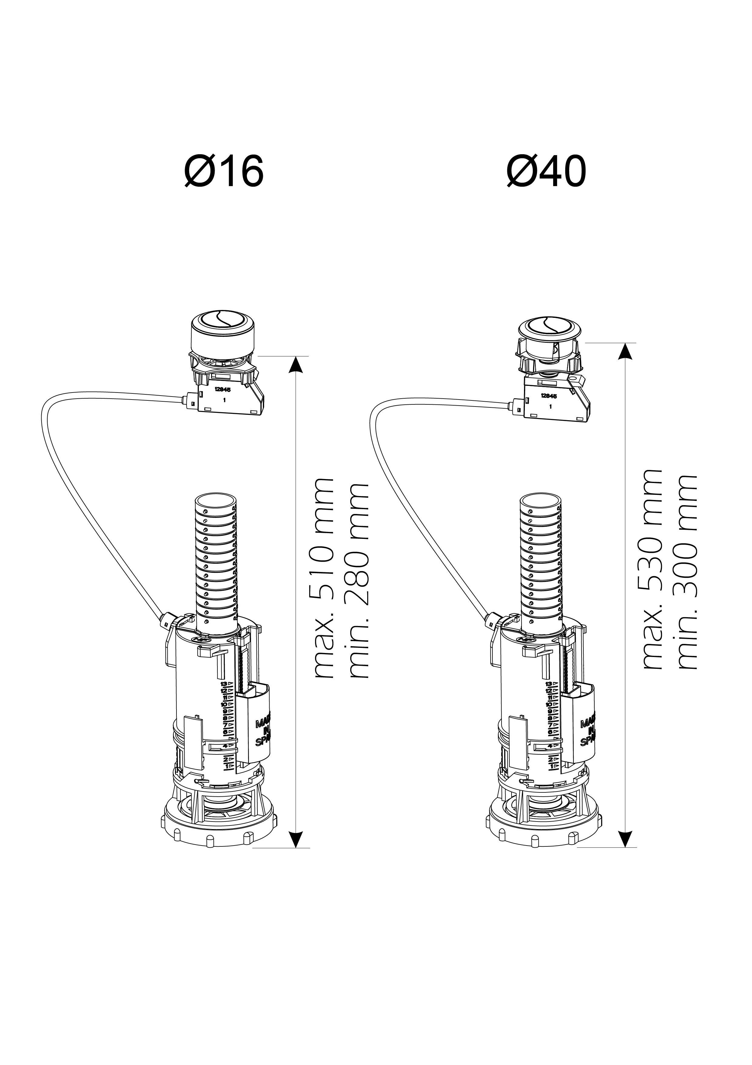 Descargador cable EQUATION doble pulsador 3/6l - 10