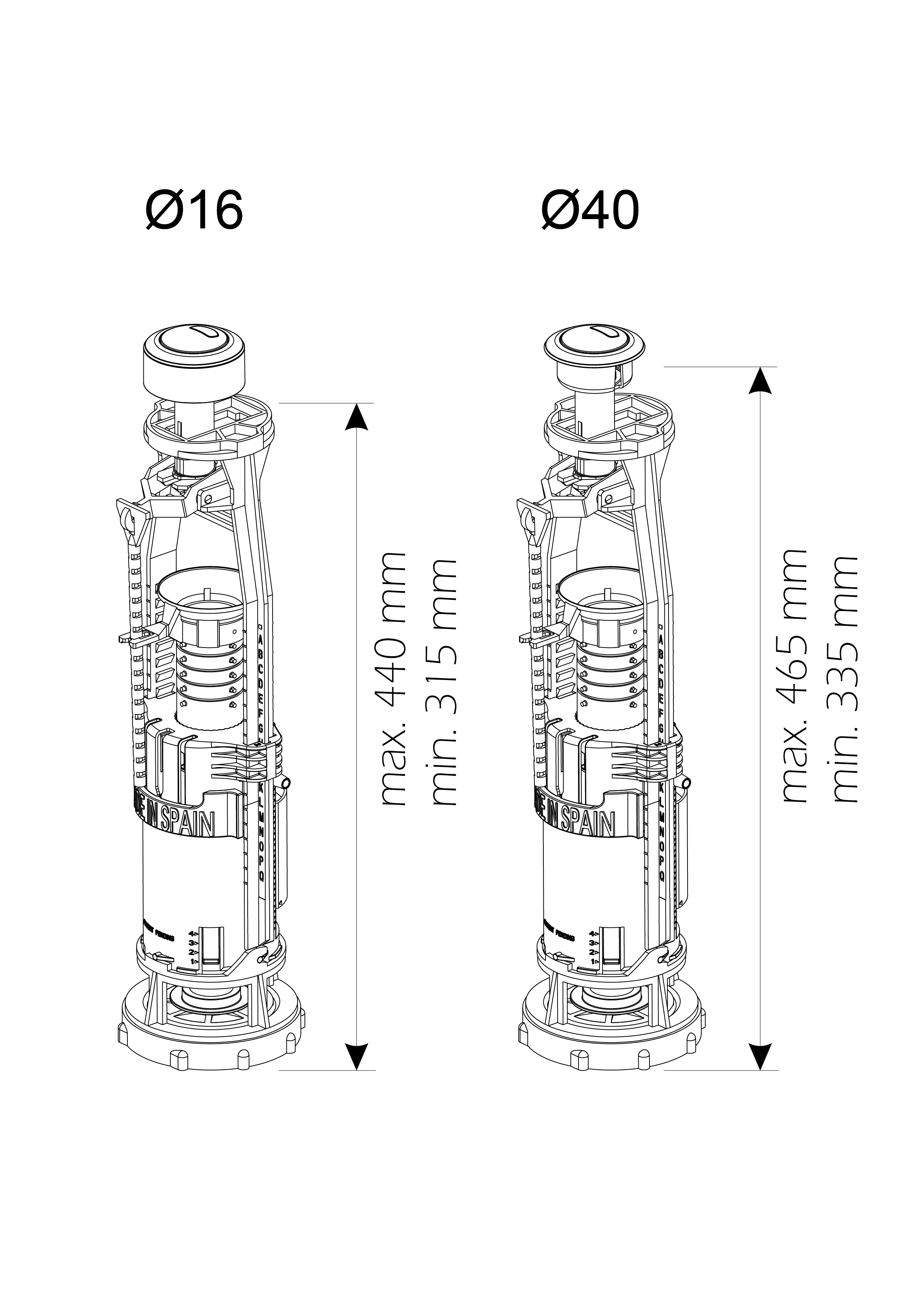 Descargador EQUATION doble pulsador 3/6L - 9