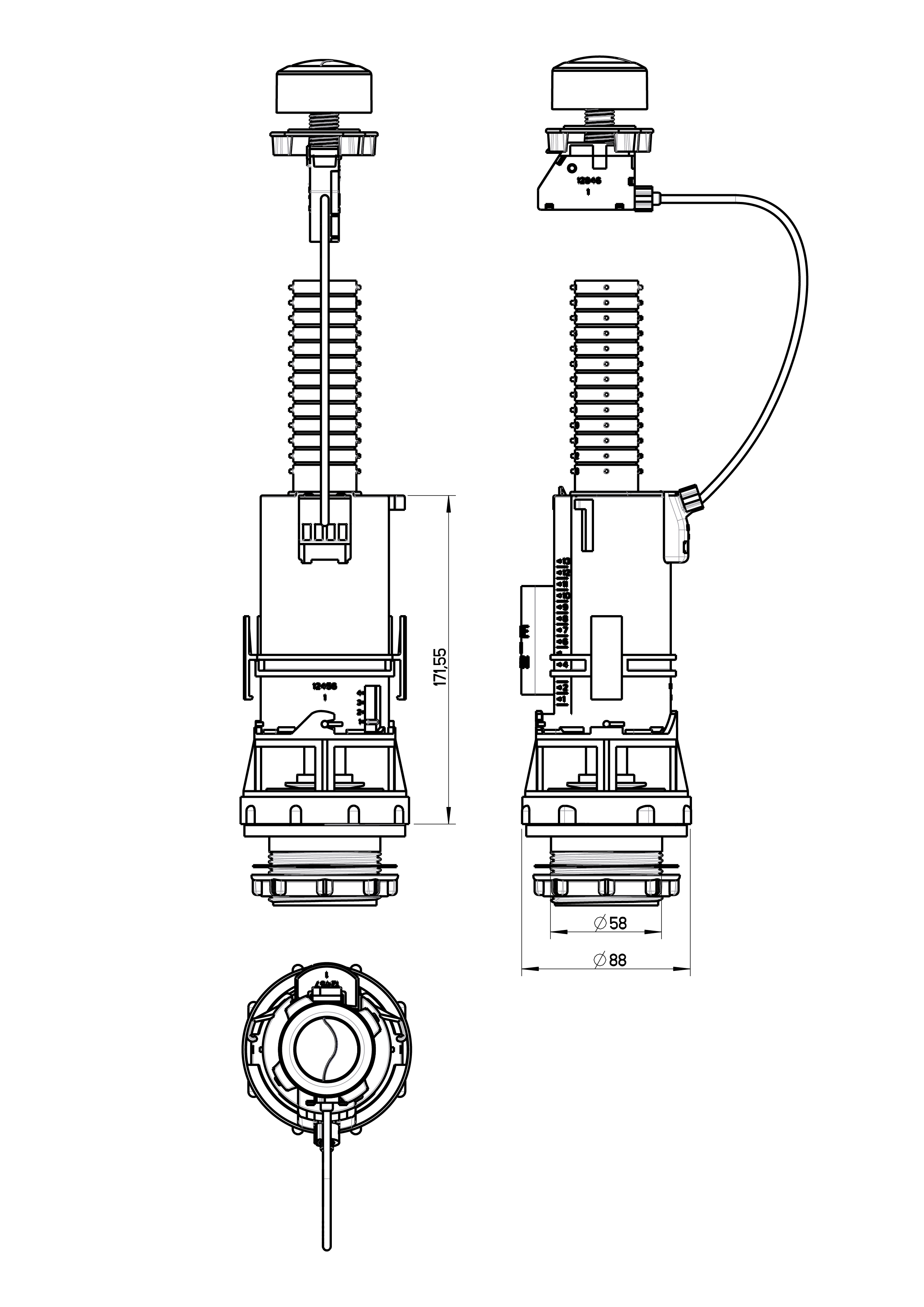Descargador cable EQUATION doble pulsador 3/6l - 11